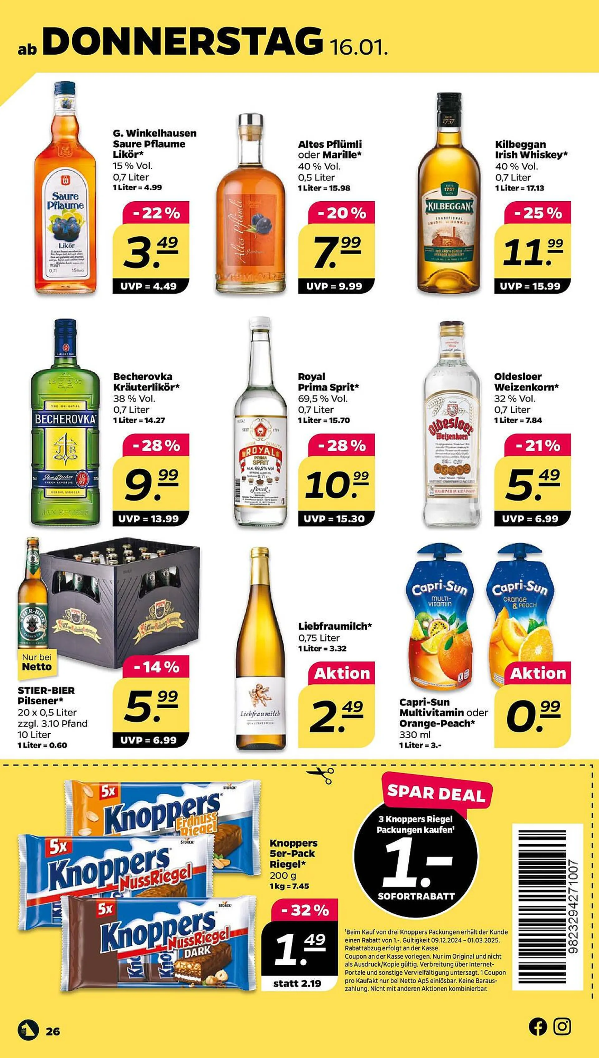 NETTO Prospekt von 13. Januar bis 18. Januar 2025 - Prospekt seite 26