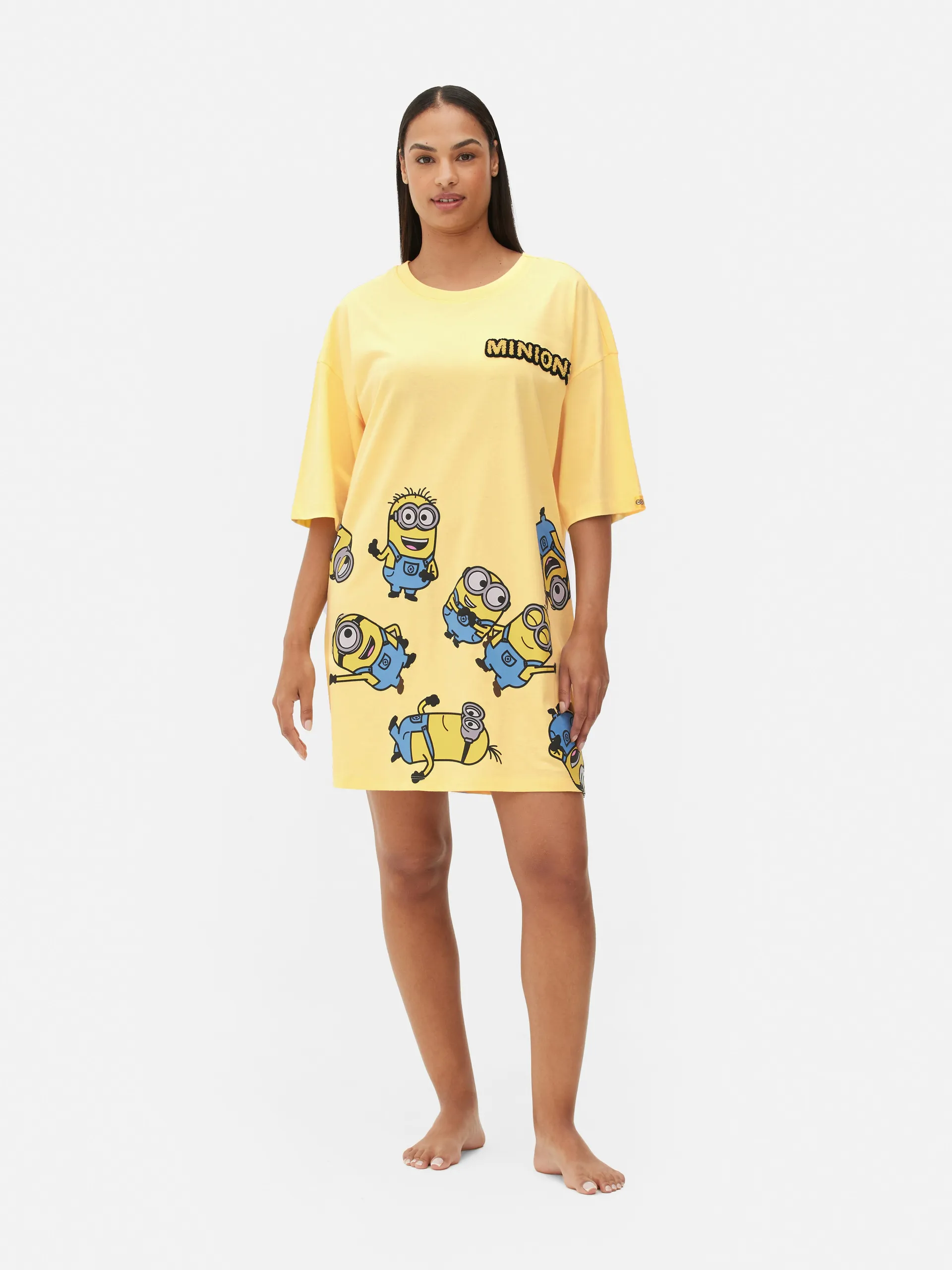 Oversize-Nachthemd mit „Minions“ Print