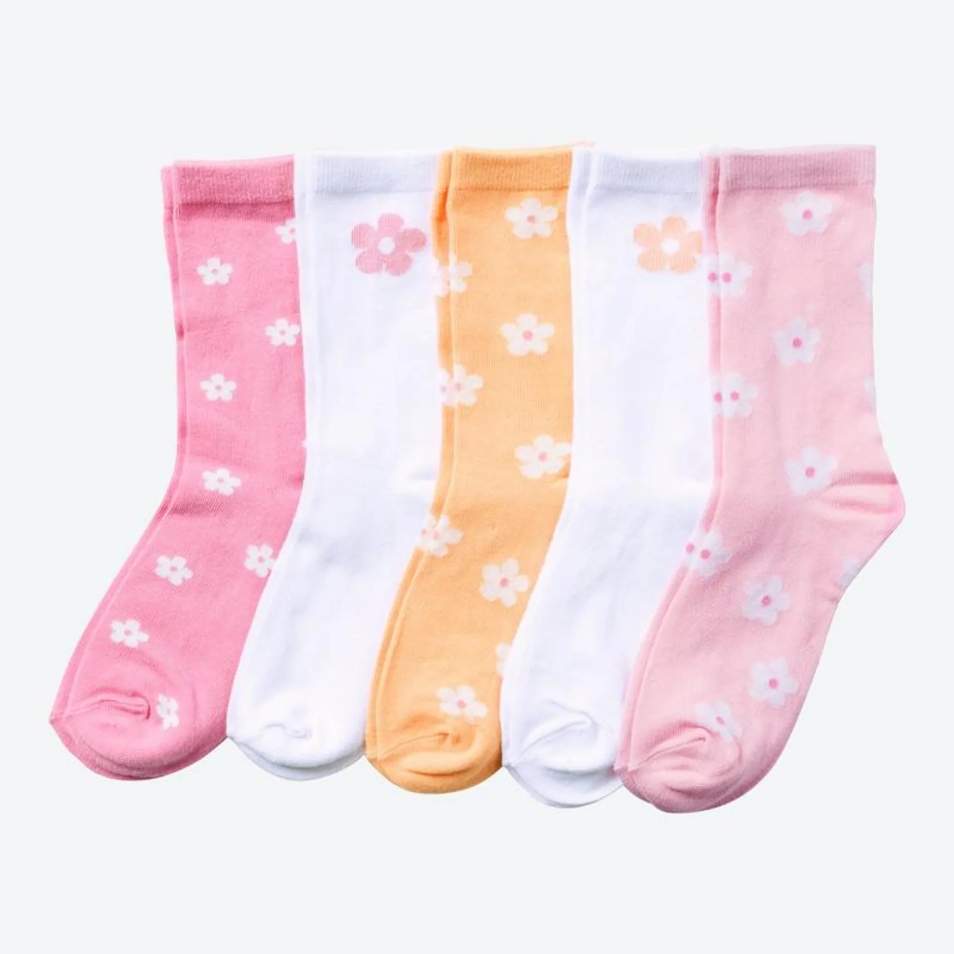 Kinder-Mädchen-Socken, 5er-Pack