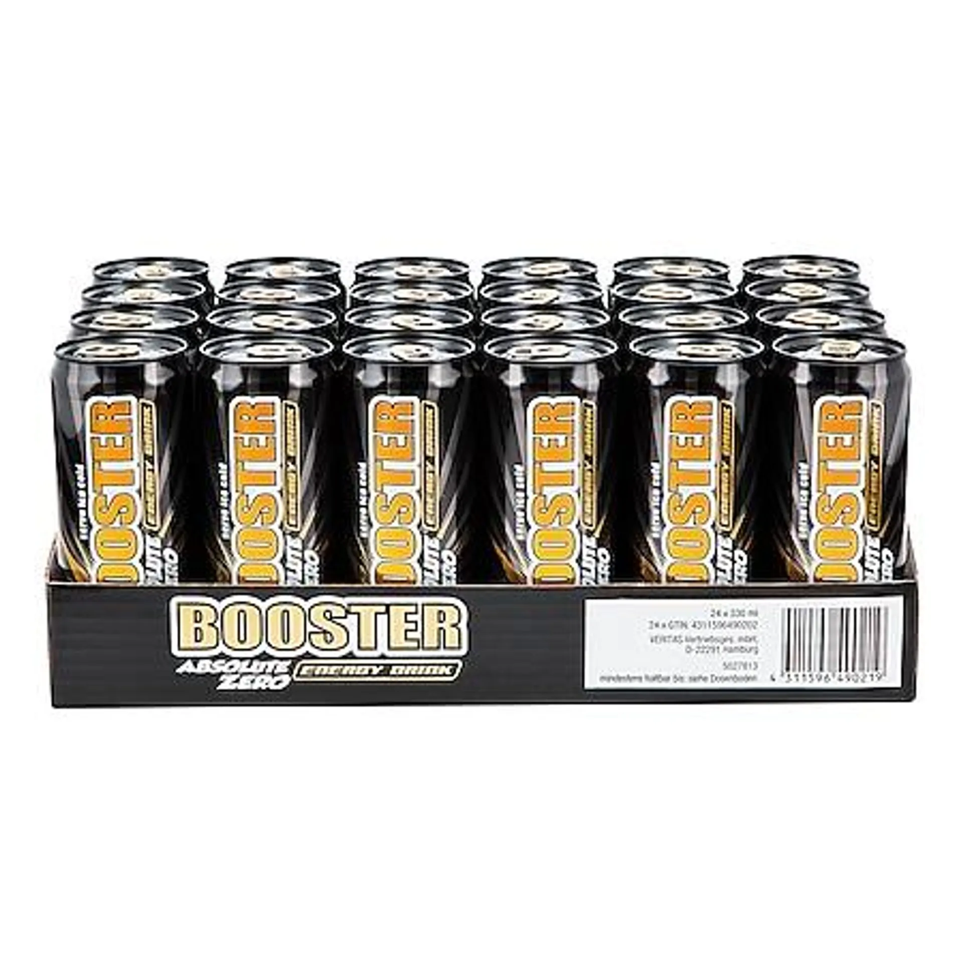 Booster Energy Drink Zero 0,33 Liter Dose, 24er Pack