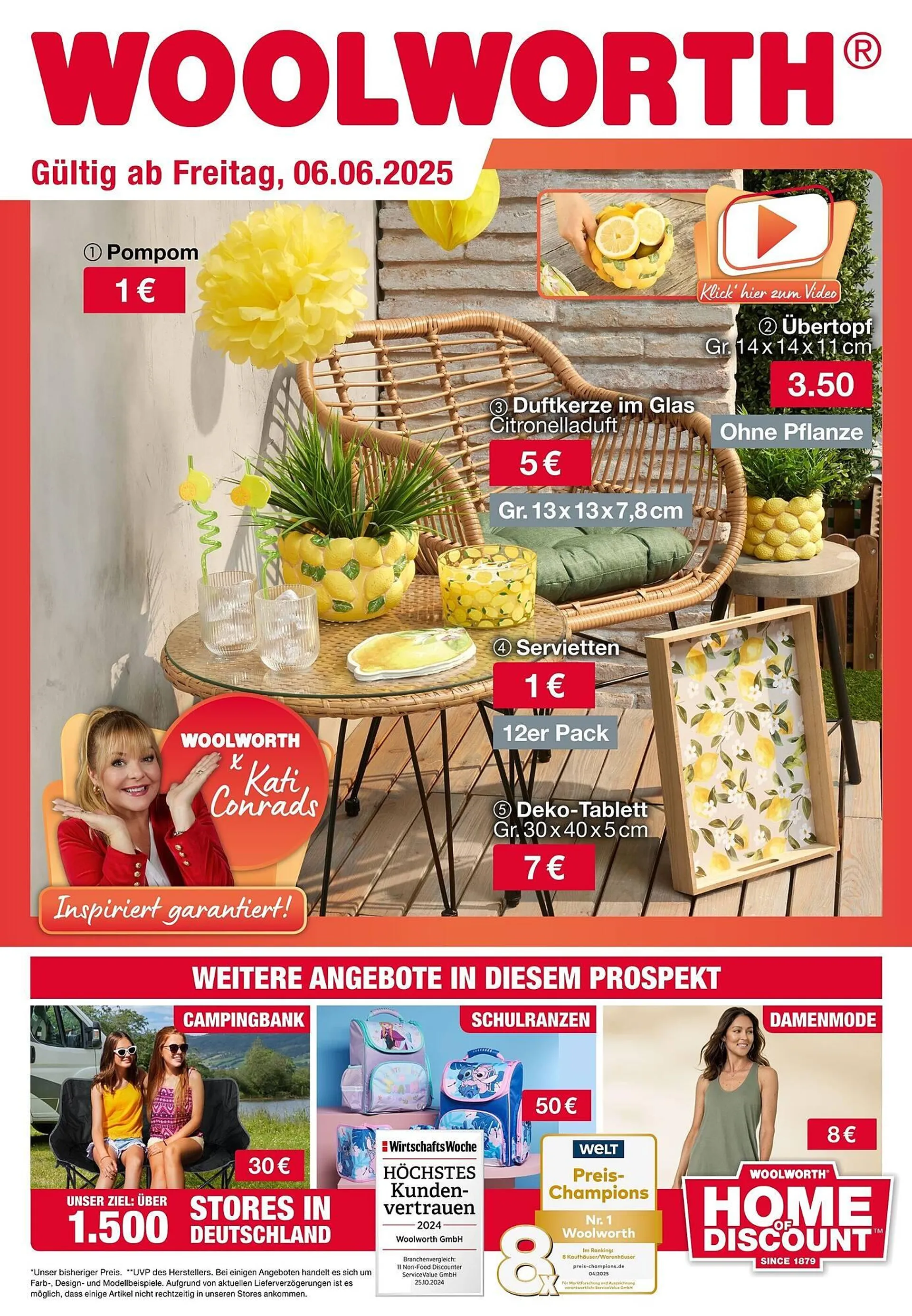 Woolworth Prospekt von 6. Juni bis 16. Juni 2025 - Prospekt seite 1