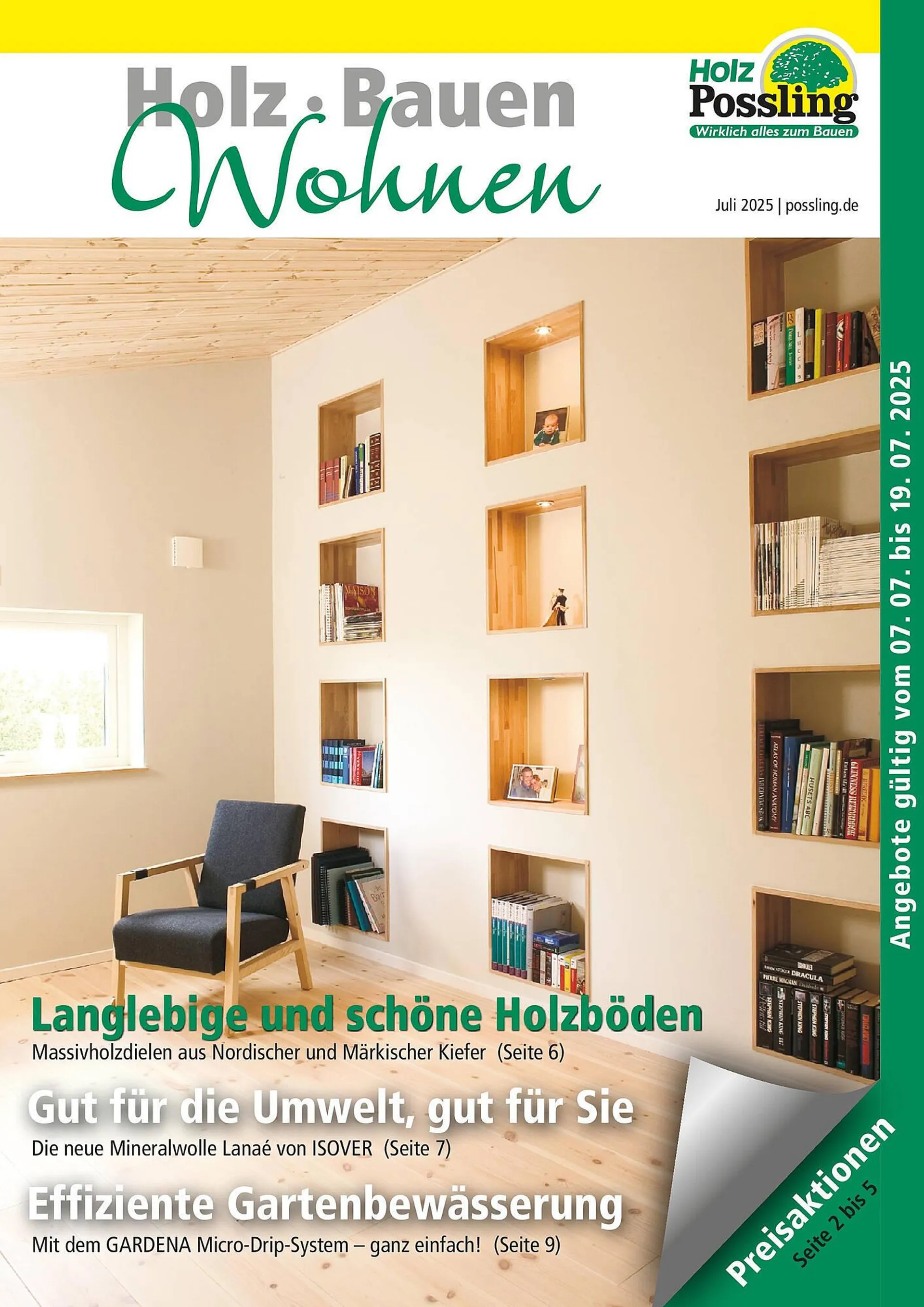 Holz Possling Prospekt von 6. Juli bis 19. Juli 2025 - Prospekt seite 1