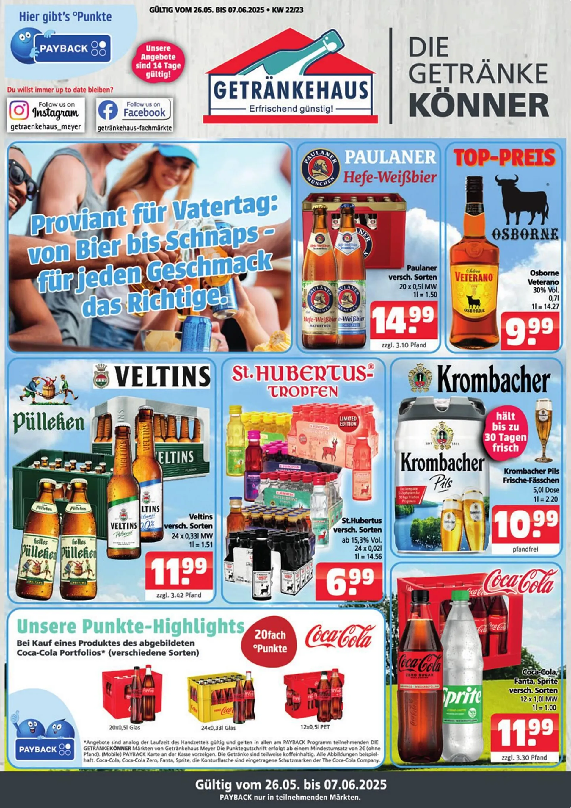 Getränkehaus Prospekt von 26. Mai bis 7. Juni 2025 - Prospekt seite 1