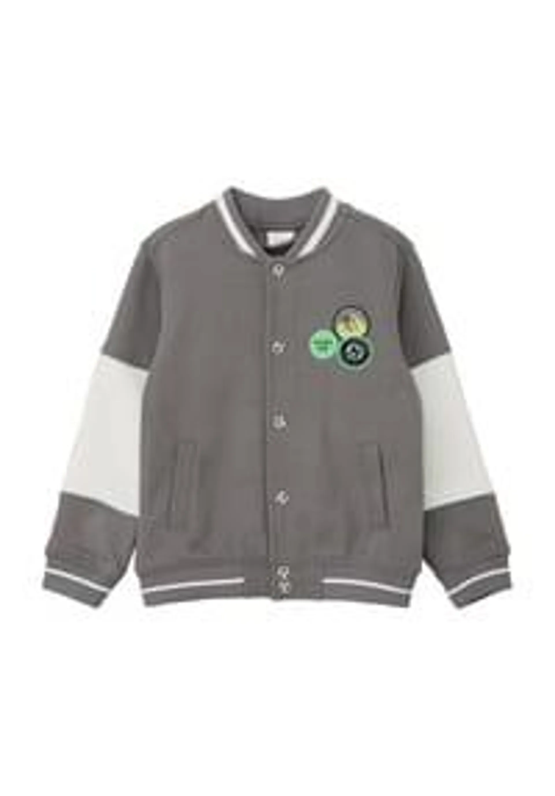 s.Oliver Sweatjacke, Kontraststreifen, Motiv-Patch, für Babys und Kleinkinder