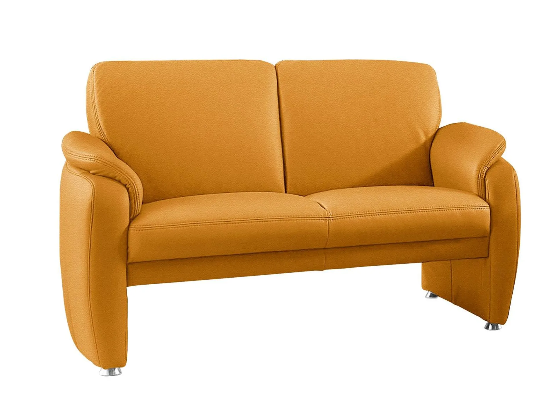 Ledersofa 2-Sitzer BORNHOLM 140 cm Lederbezug dijongelb