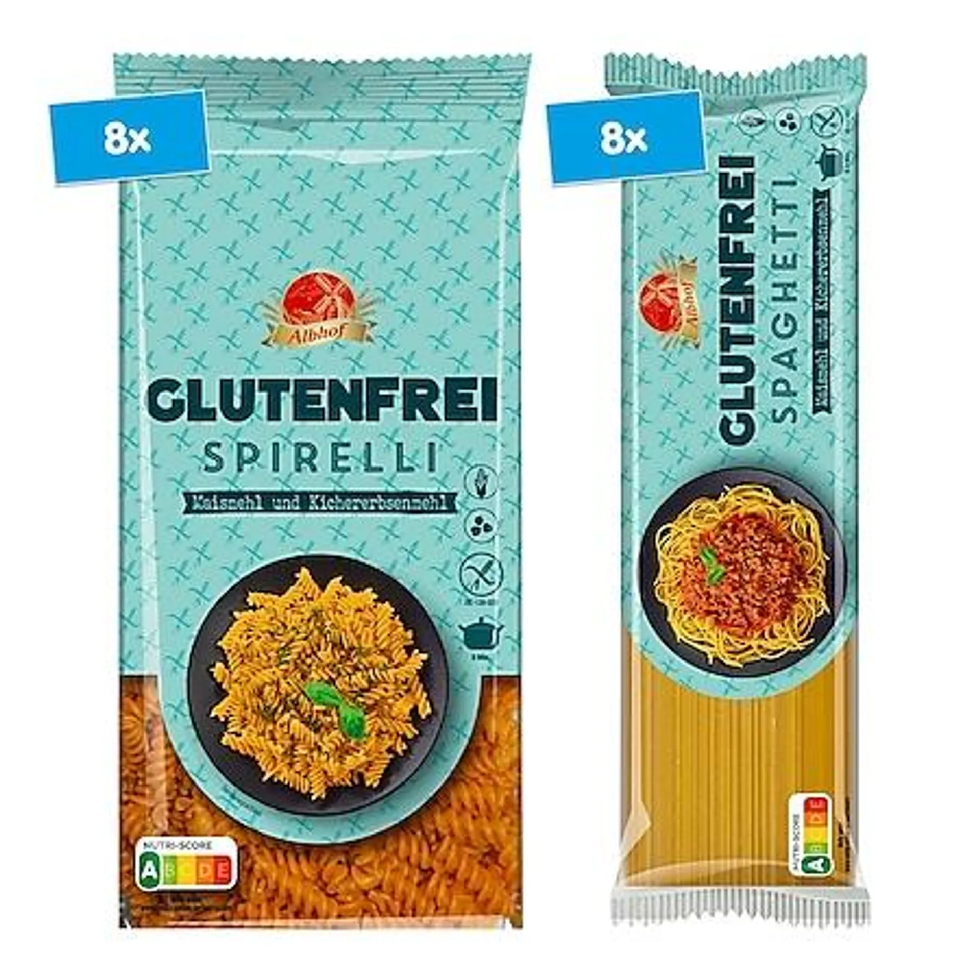 Albhof Nudeln glutenfrei 500 g, verschiedene Sorten, 16er Pack