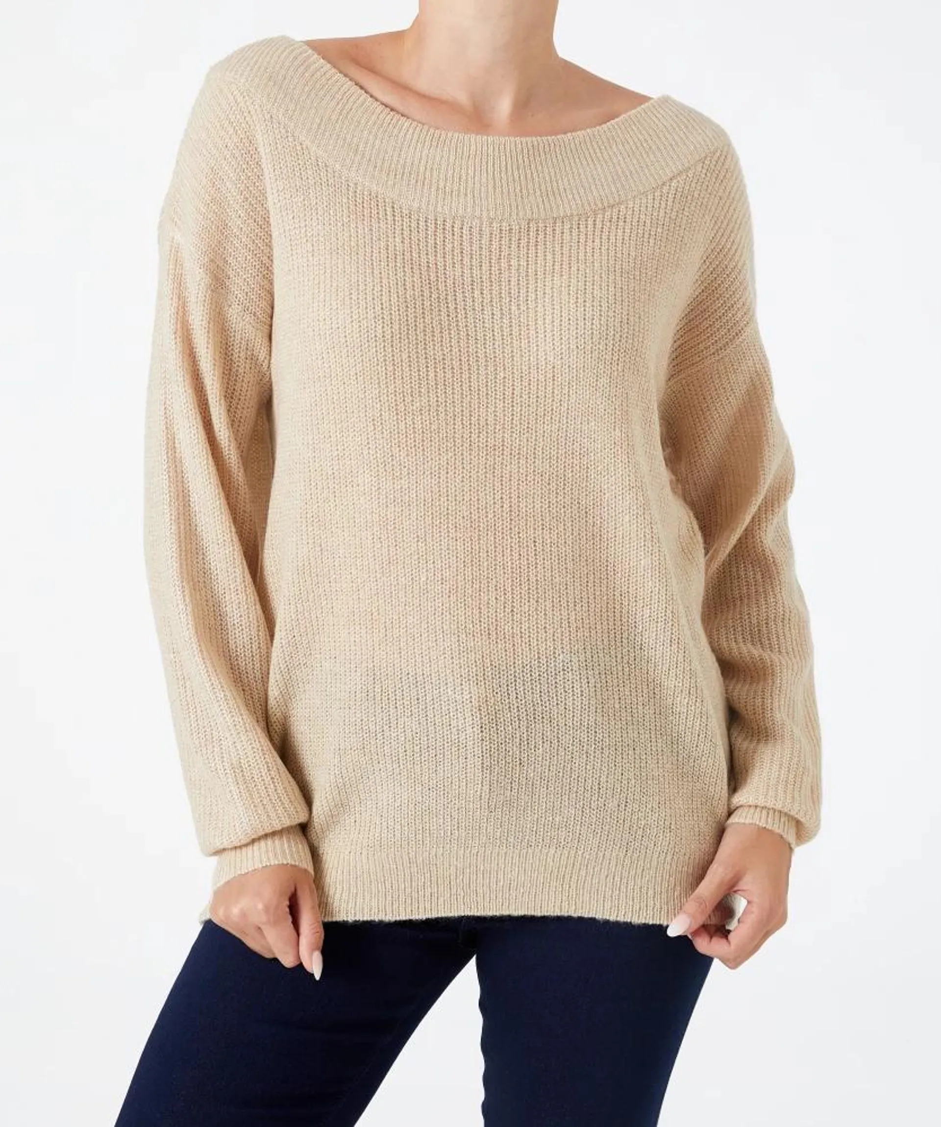 Strickpullover in Beige