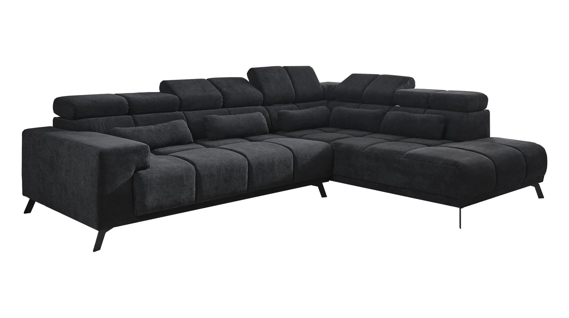 Ecksofa Sitztiefenverstellung anthrazit 295 x 232 cm - INSIDE