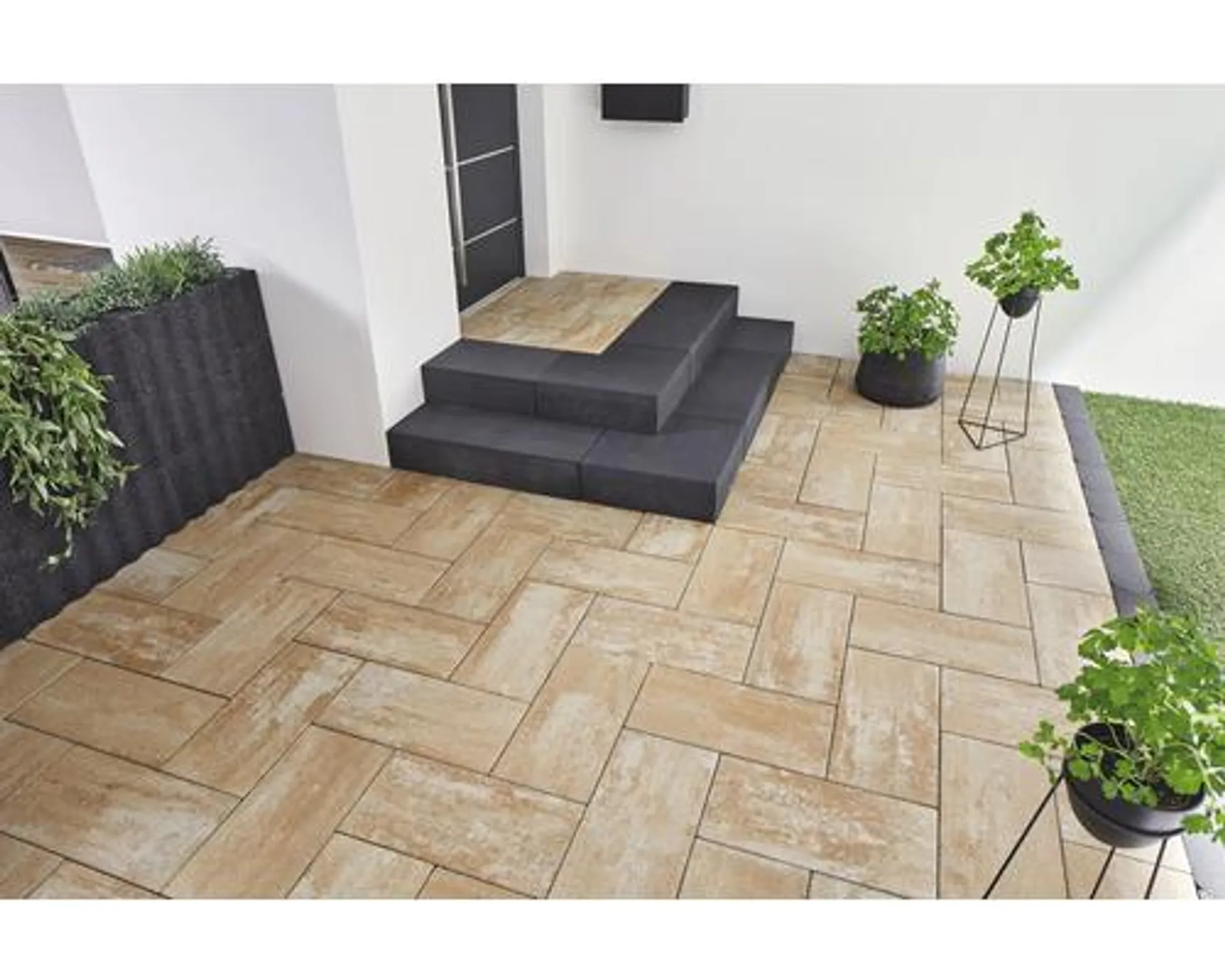 Beton Terrassenplatte Crescendo Trend sahara-weiss-melange 50 x 25 x 5 cm