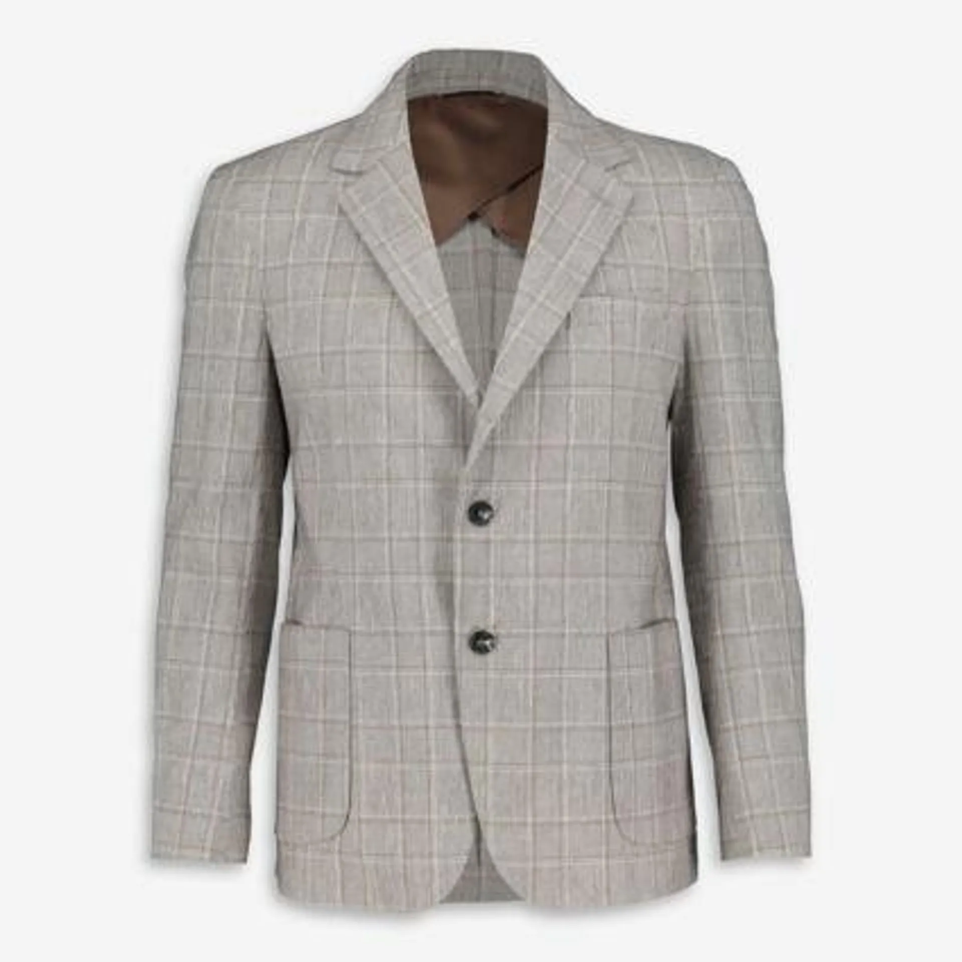 Grau karierter Blazer