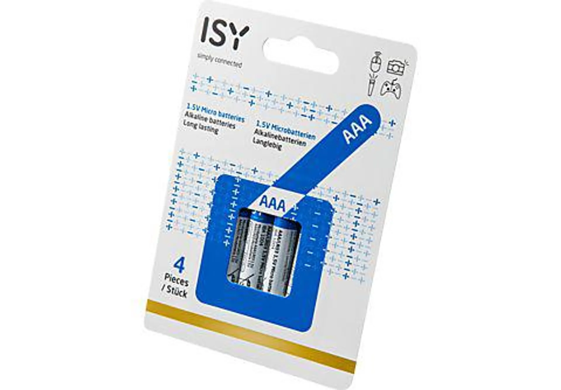 ISY IBA-1004 AAA Batterie, 1.5 Volt 4 Stück