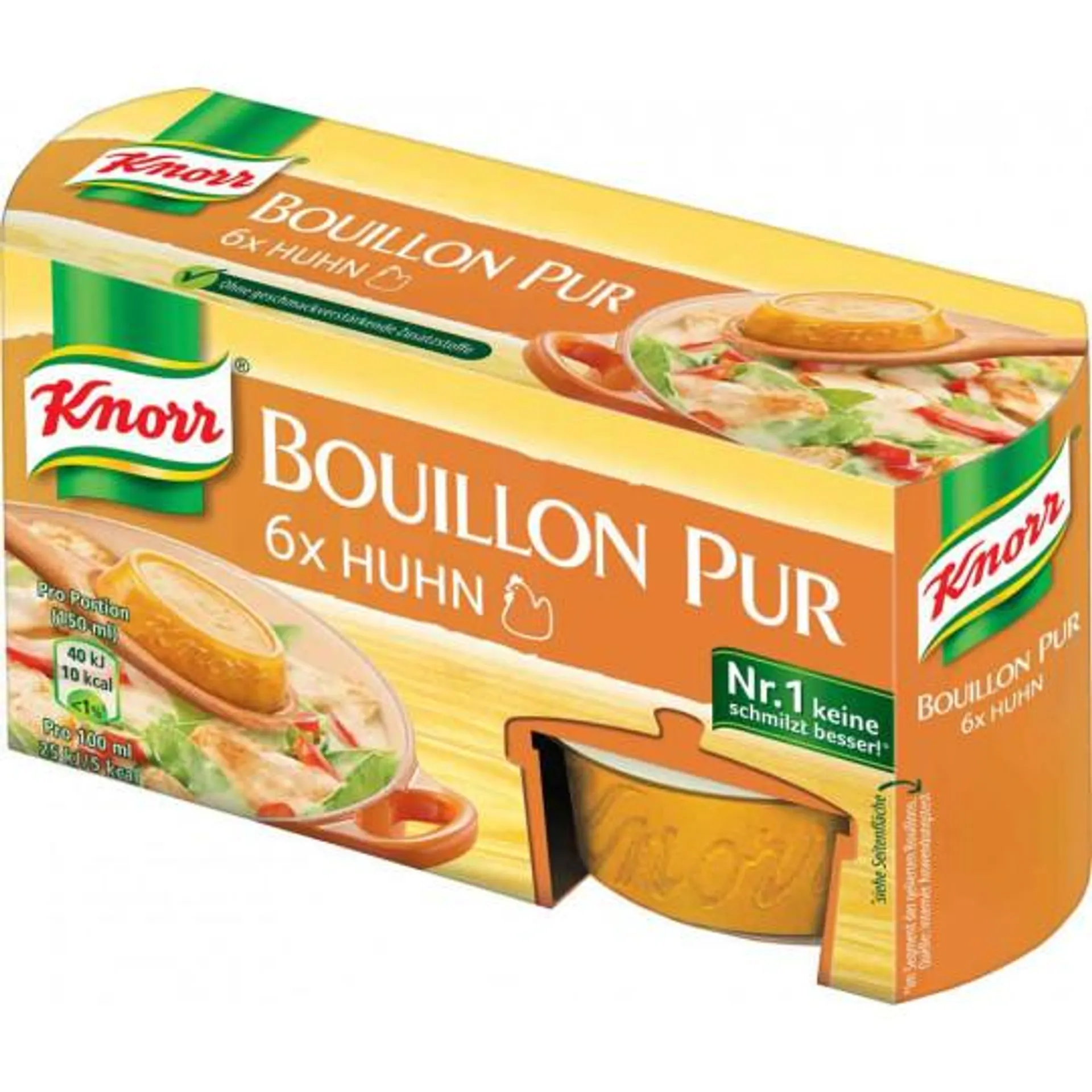 Knorr Bouillon Pur Huhn 6ST 168G