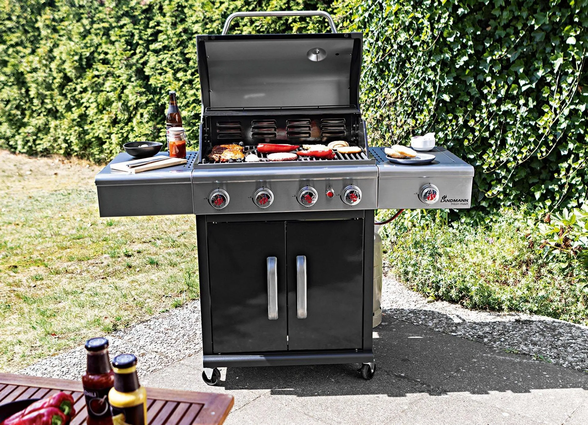 Landmann Gas- und Holzkohlegrill Triton 4.1 coaL