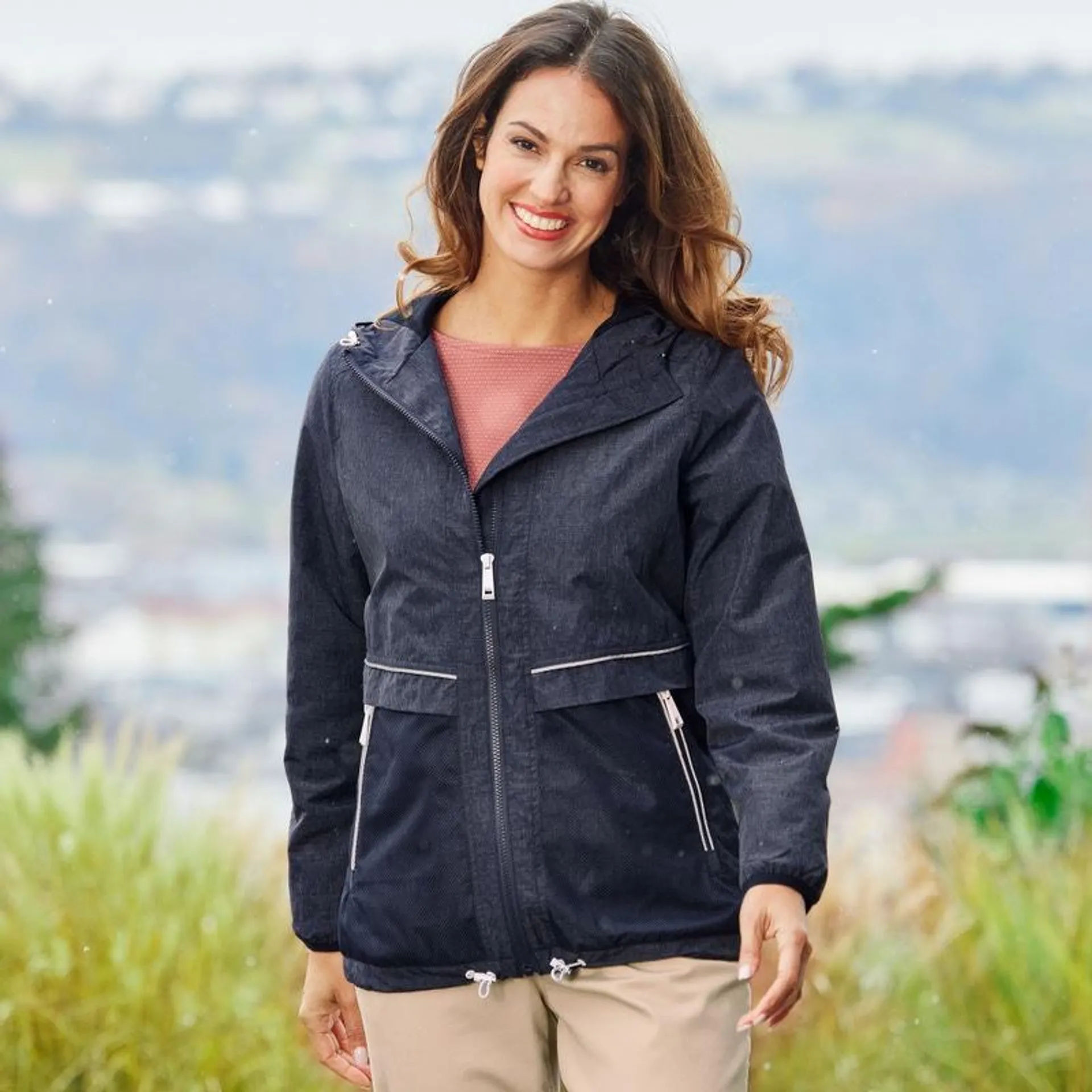 Damen-Jacke mit Mesh-Einsätzen