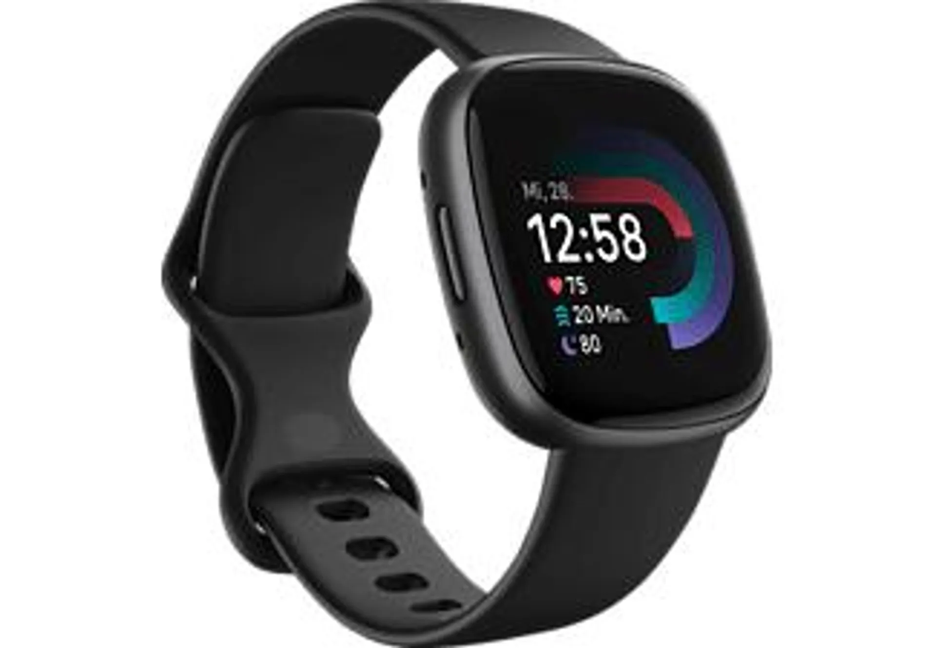 FITBIT Versa 4 Smartwatch Aluminium Elastomer, S/L, Black/Graphite