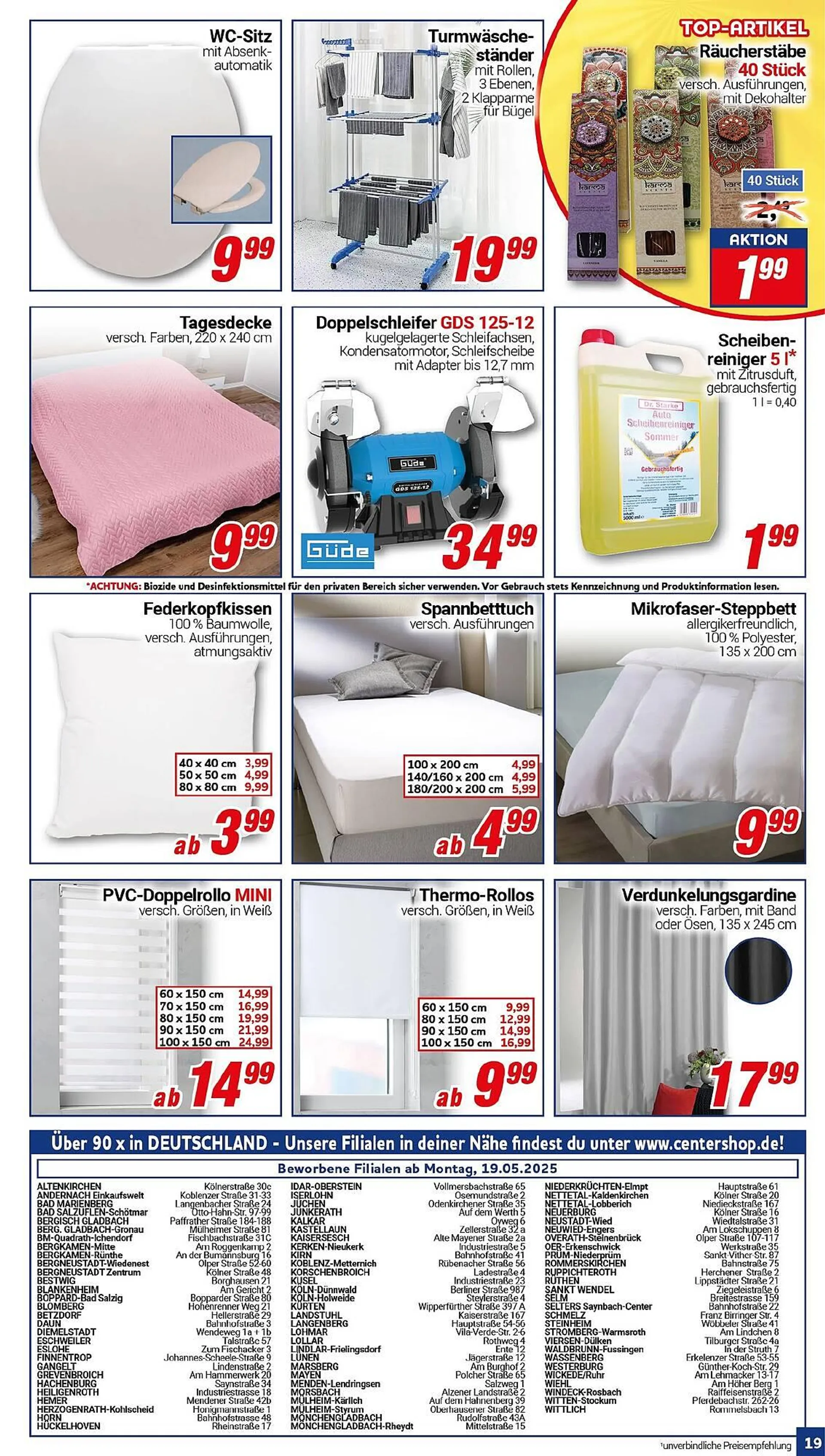 CENTERSHOP Prospekt von 19. Mai bis 24. Mai 2025 - Prospekt seite 19