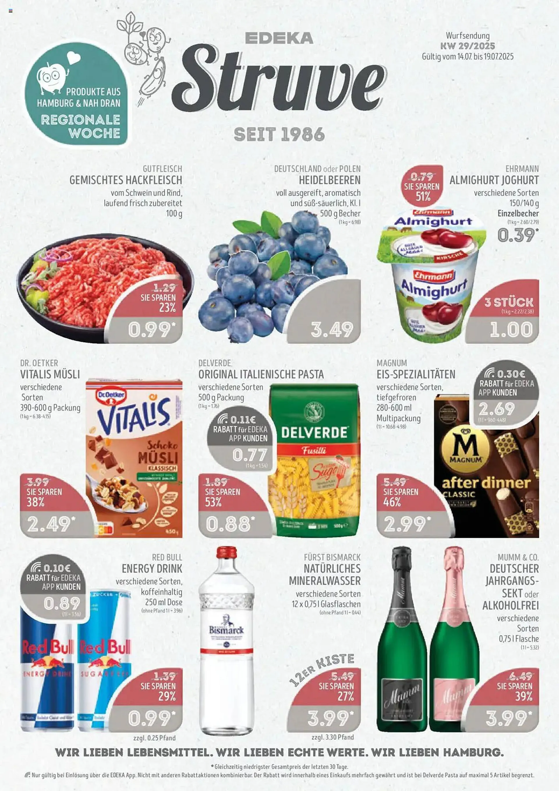 Edeka Struve Prospekt von 14. Juli bis 19. Juli 2025 - Prospekt seite 1