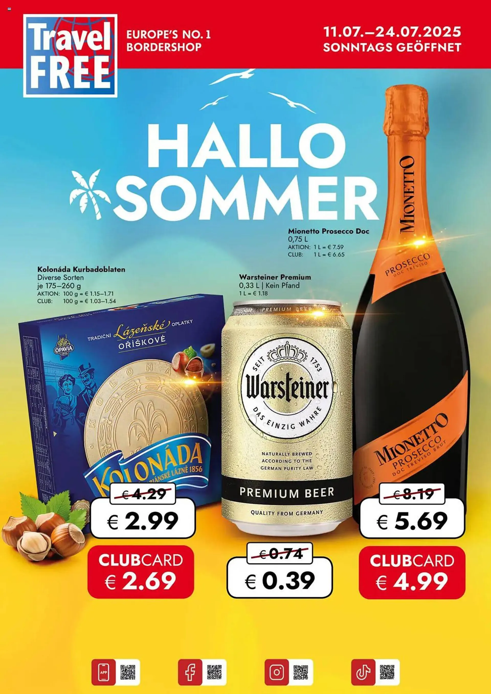 Travel Free Prospekt von 11. Juli bis 24. Juli 2025 - Prospekt seite 1