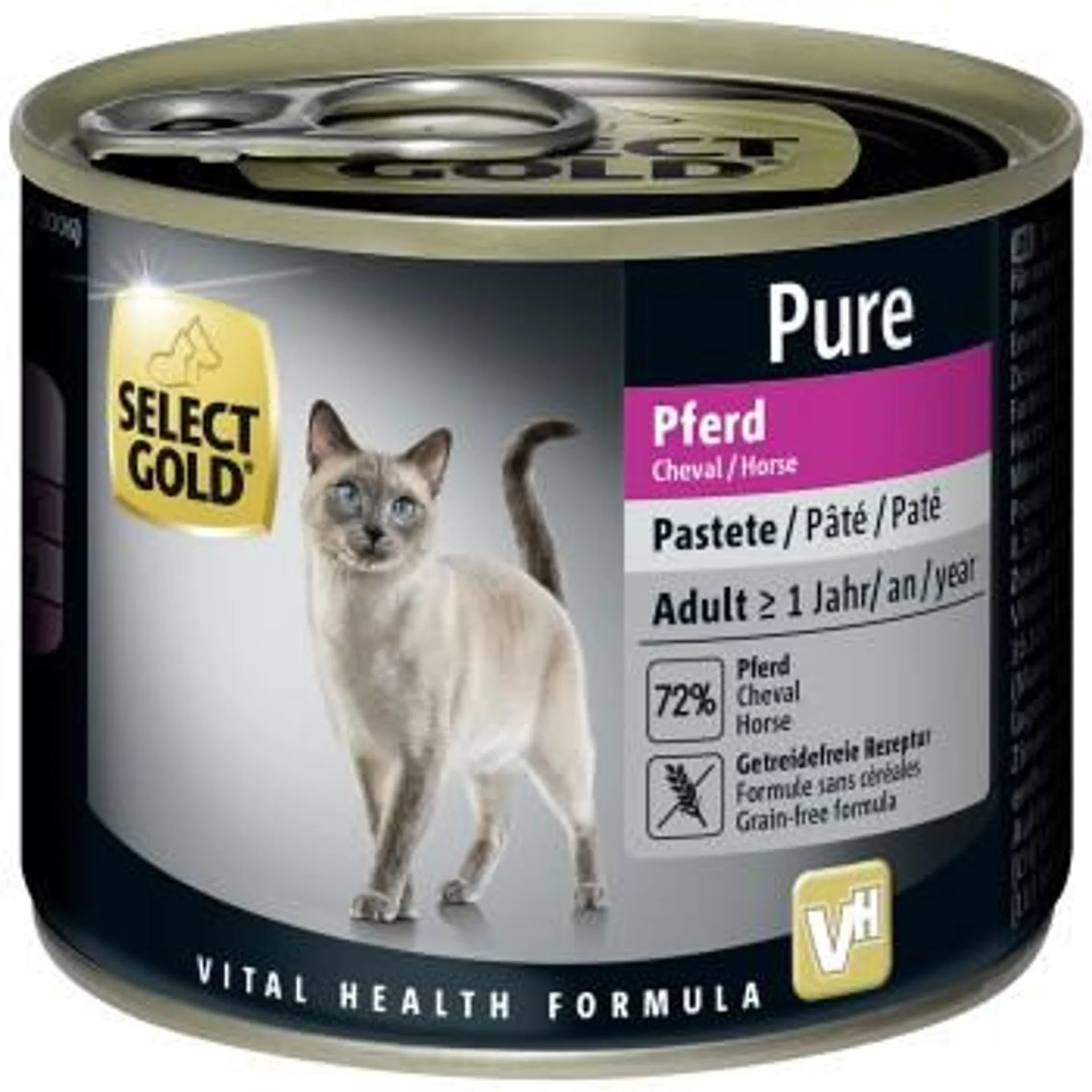 SELECT GOLD Pure Adult Paté Pferd 6x200 g