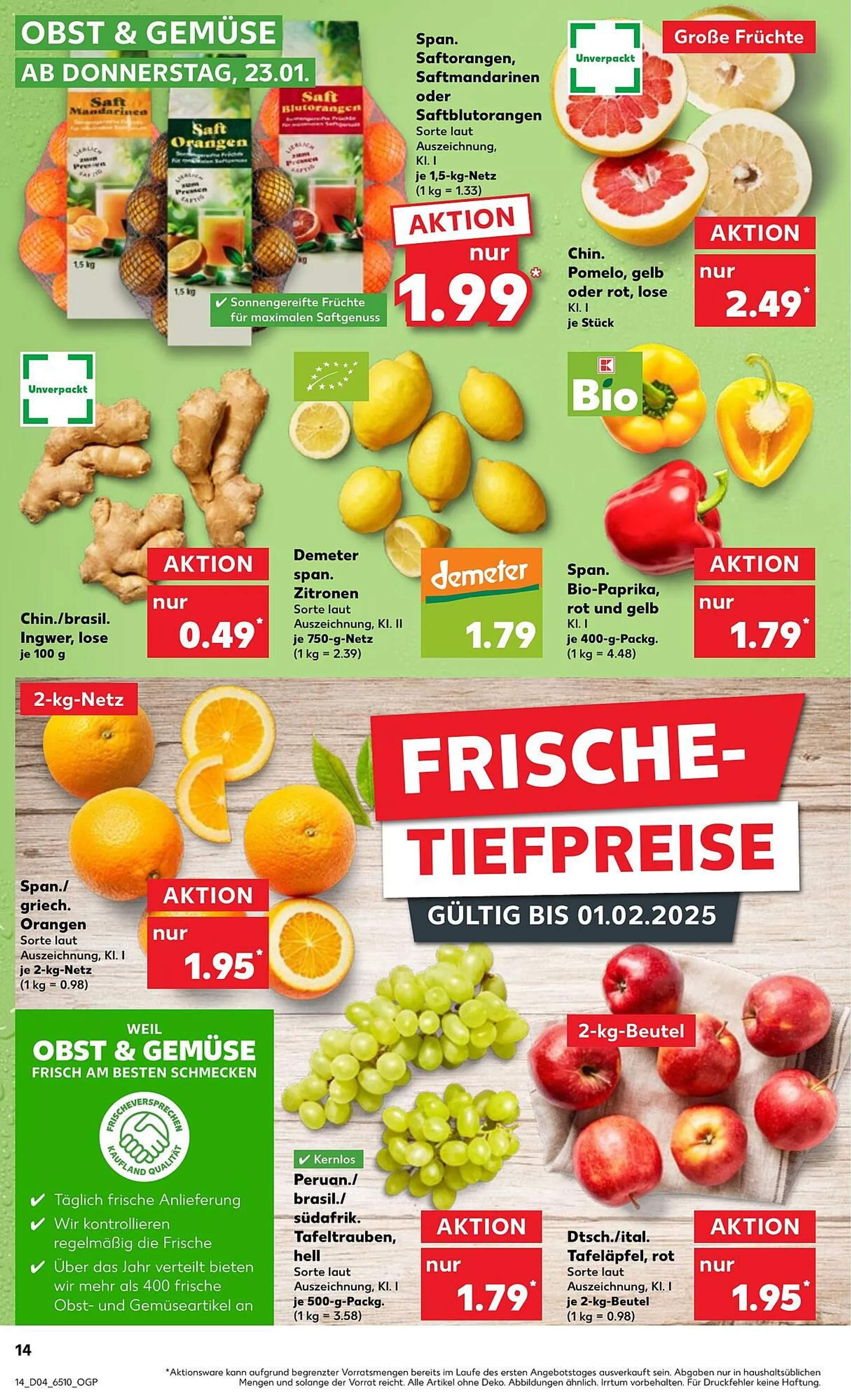 Kaufland Prospekt von 23. Januar bis 29. Januar 2025 - Prospekt seite 14