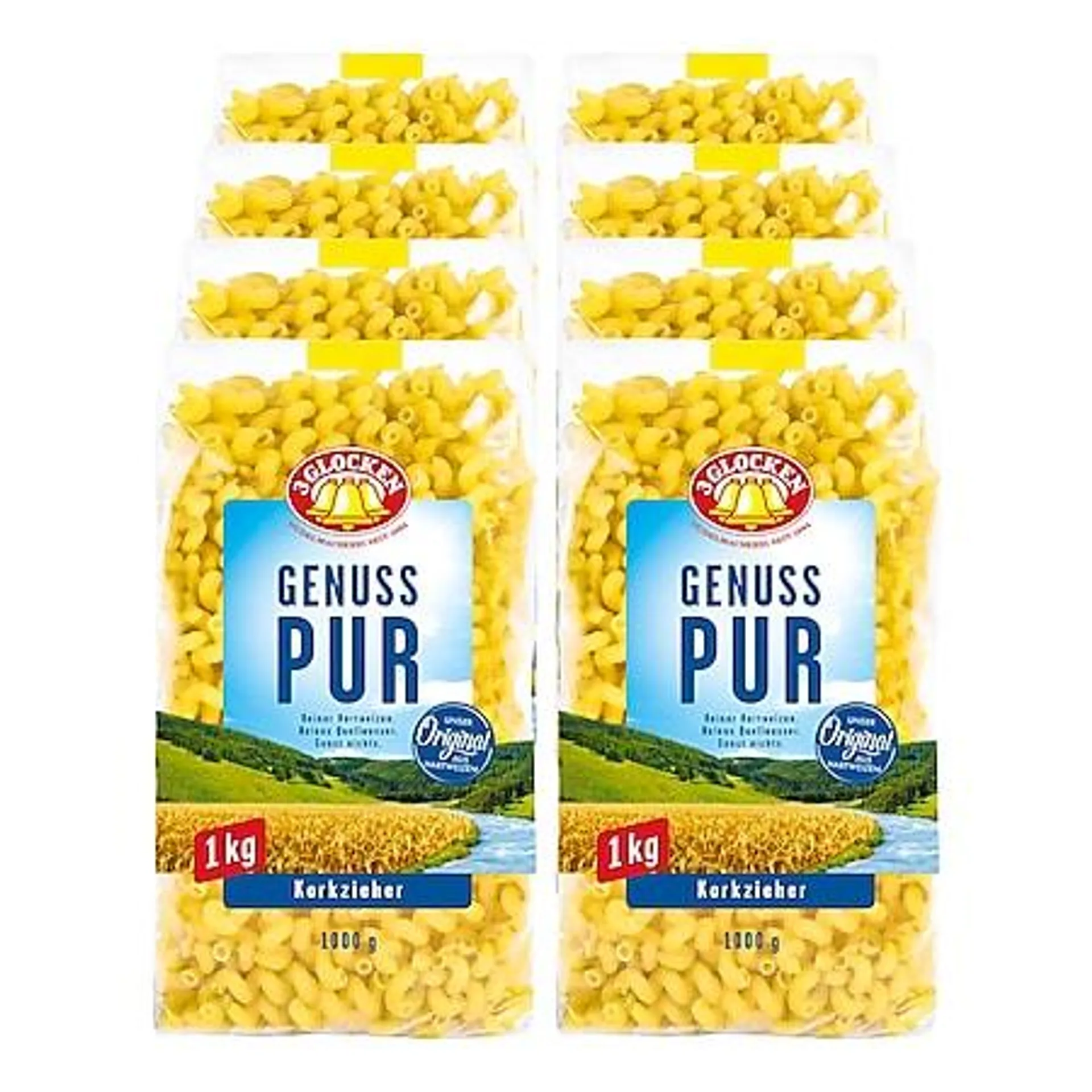 3 Glocken Genuss Pur Korkzieher 1 kg, 8er Pack