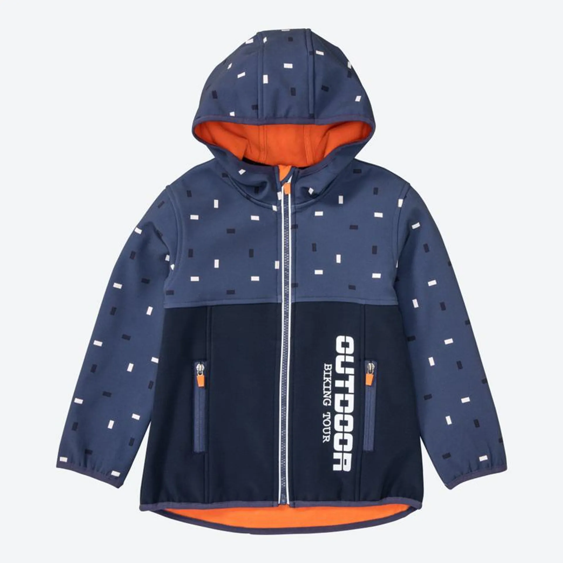 Kinder-Jungen-Softshell-Jacke mit Outdoor-Motiven