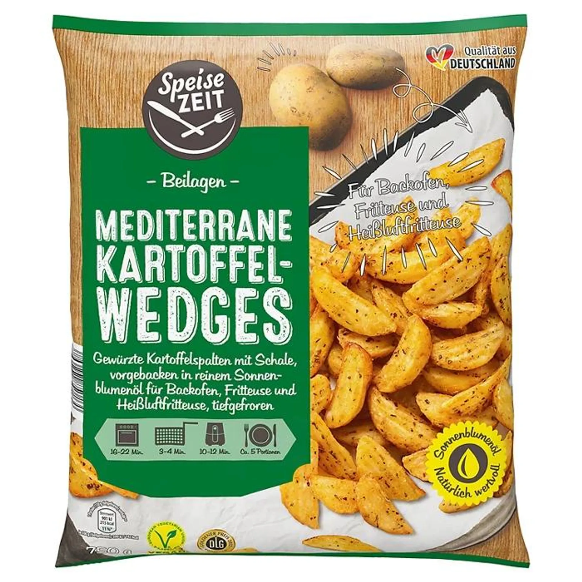 SPEISEZEIT Kartoffelwedges 750 g