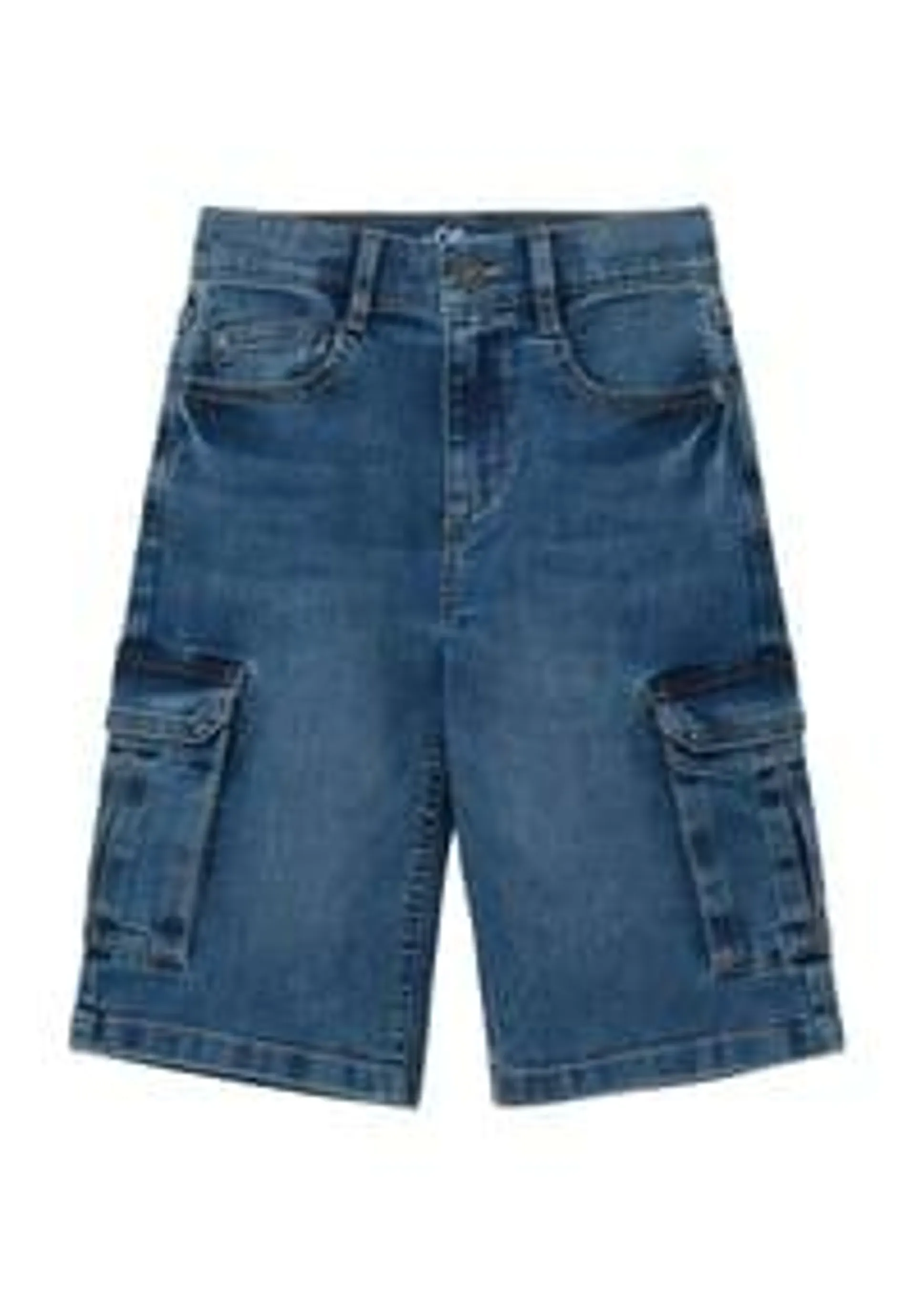 Cargo-Jeans, Bermuda-Style, High Waist, für Kinder