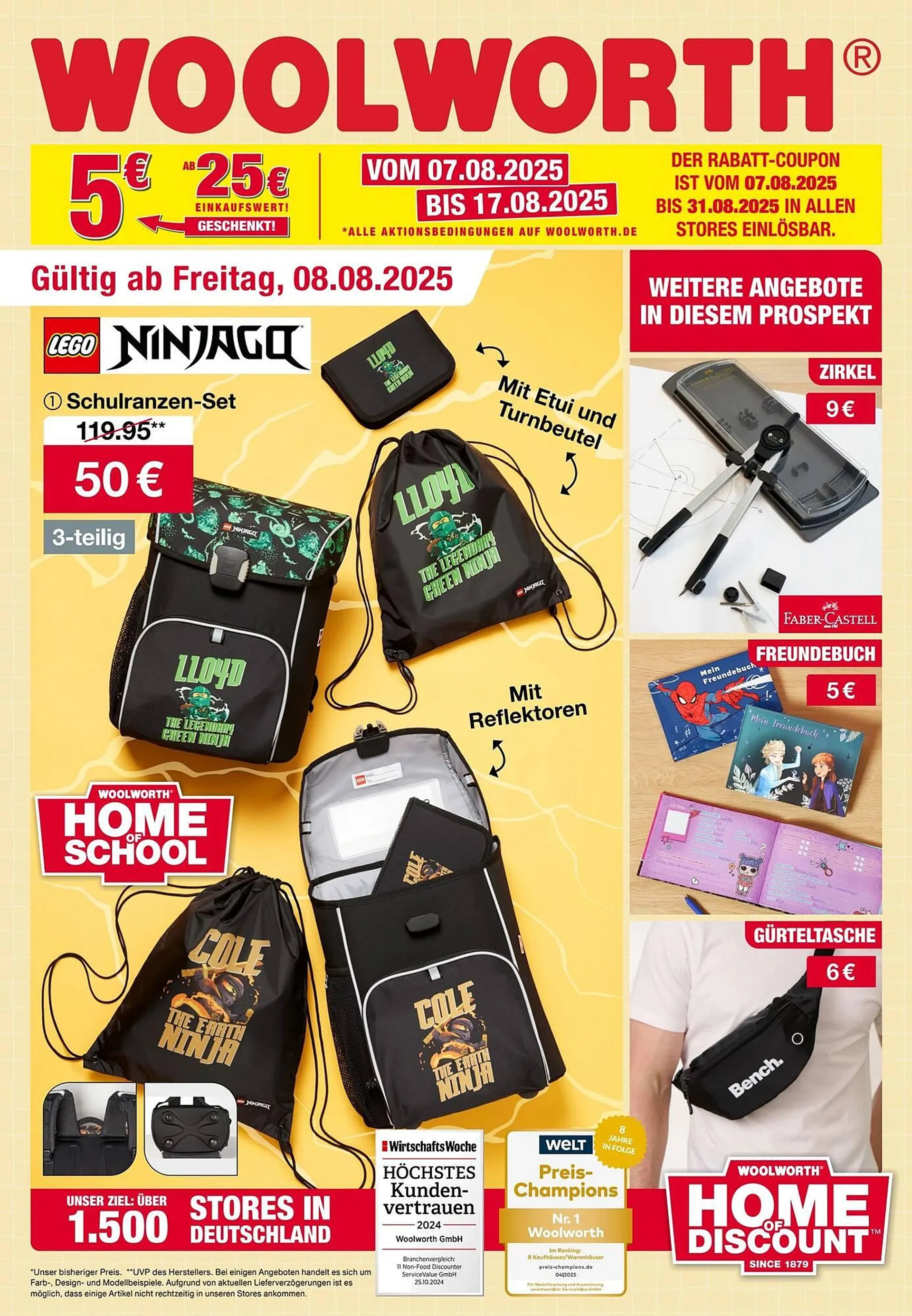 Woolworth Prospekt von 8. August bis 19. August 2025 - Prospekt seite 1