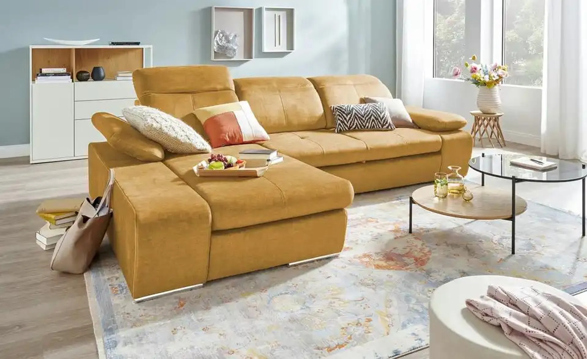 switch Ecksofa aus Mikrofaser Avilla