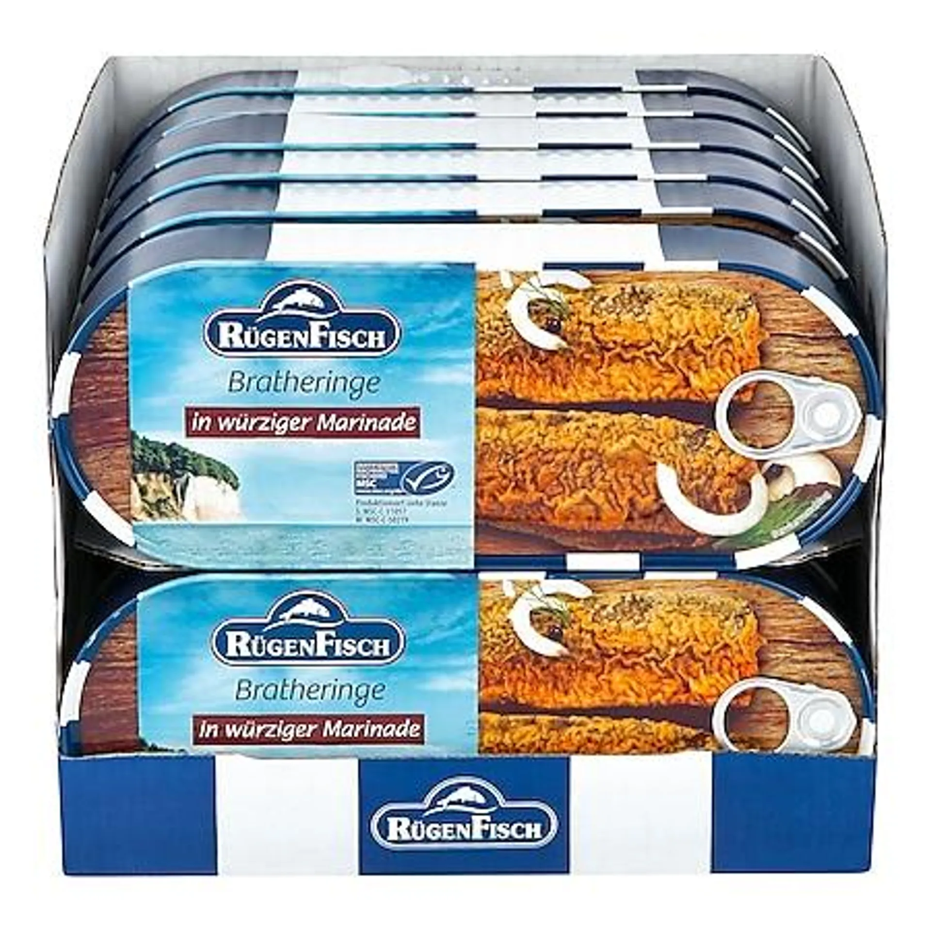 Rügenfisch Bratheringe in Marinade 500 g Abtropfgewicht, 12er Pack