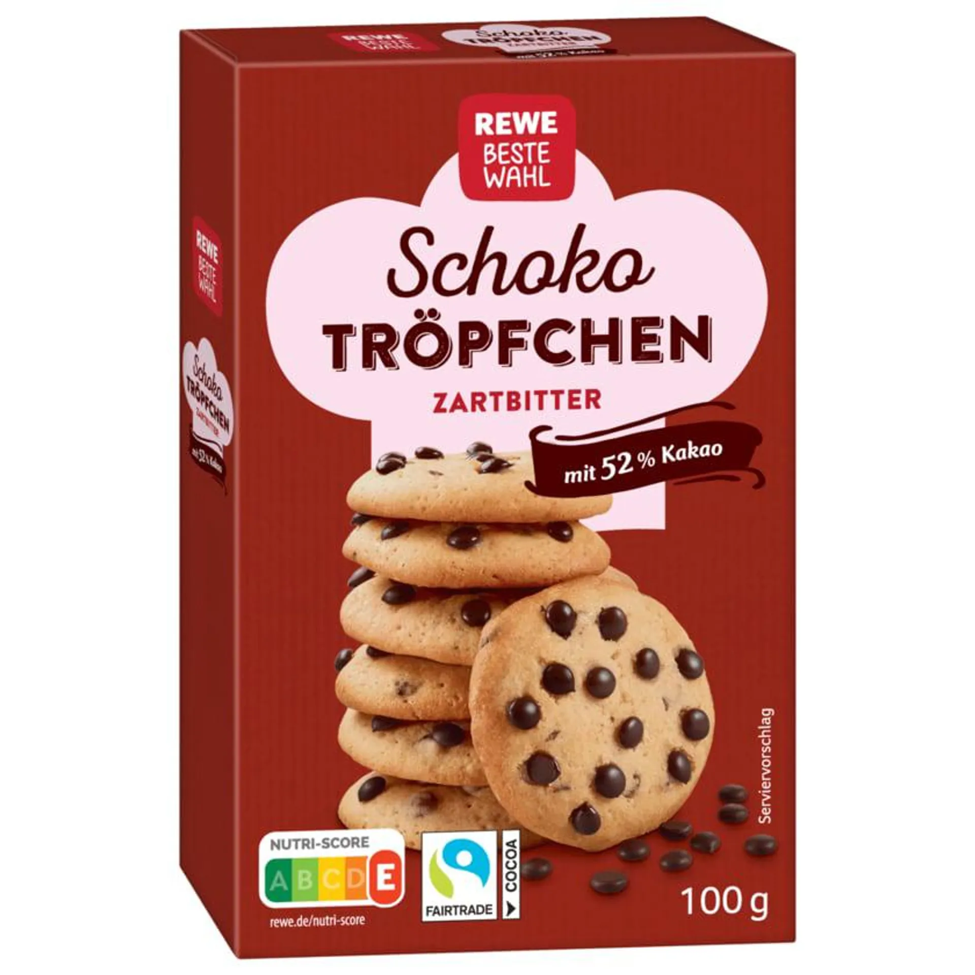 REWE Beste Wahl Schoko Tröpchen Zartbitter 100g