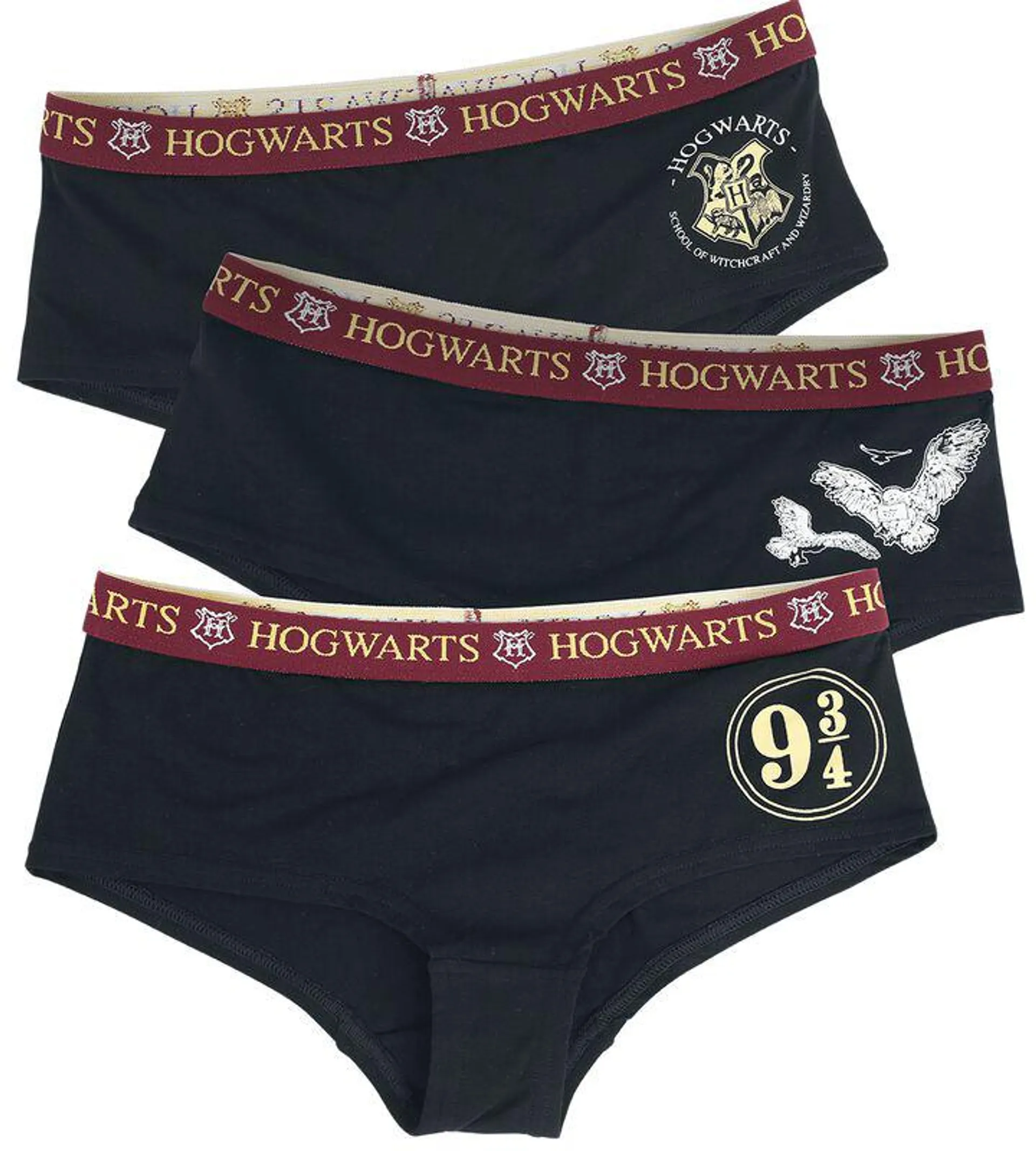 "Platform 9 3/4" Panty-Set schwarz von Harry Potter