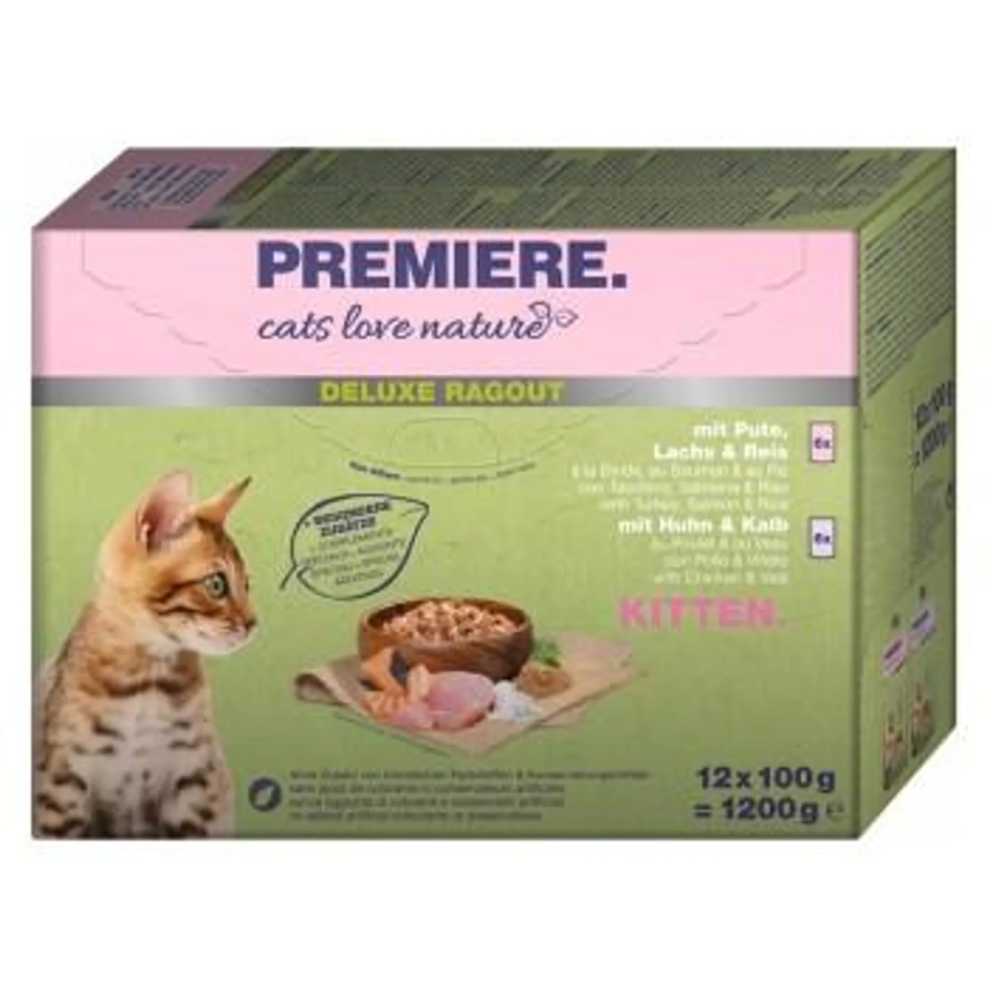 PREMIERE cats love nature Deluxe Ragout Kitten Mix 12x100g