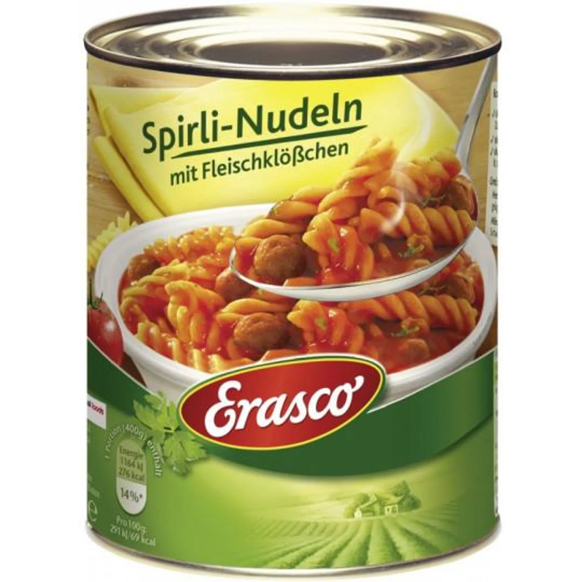 Erasco Spirli-Nudeln mit Fleischklößchen 800G