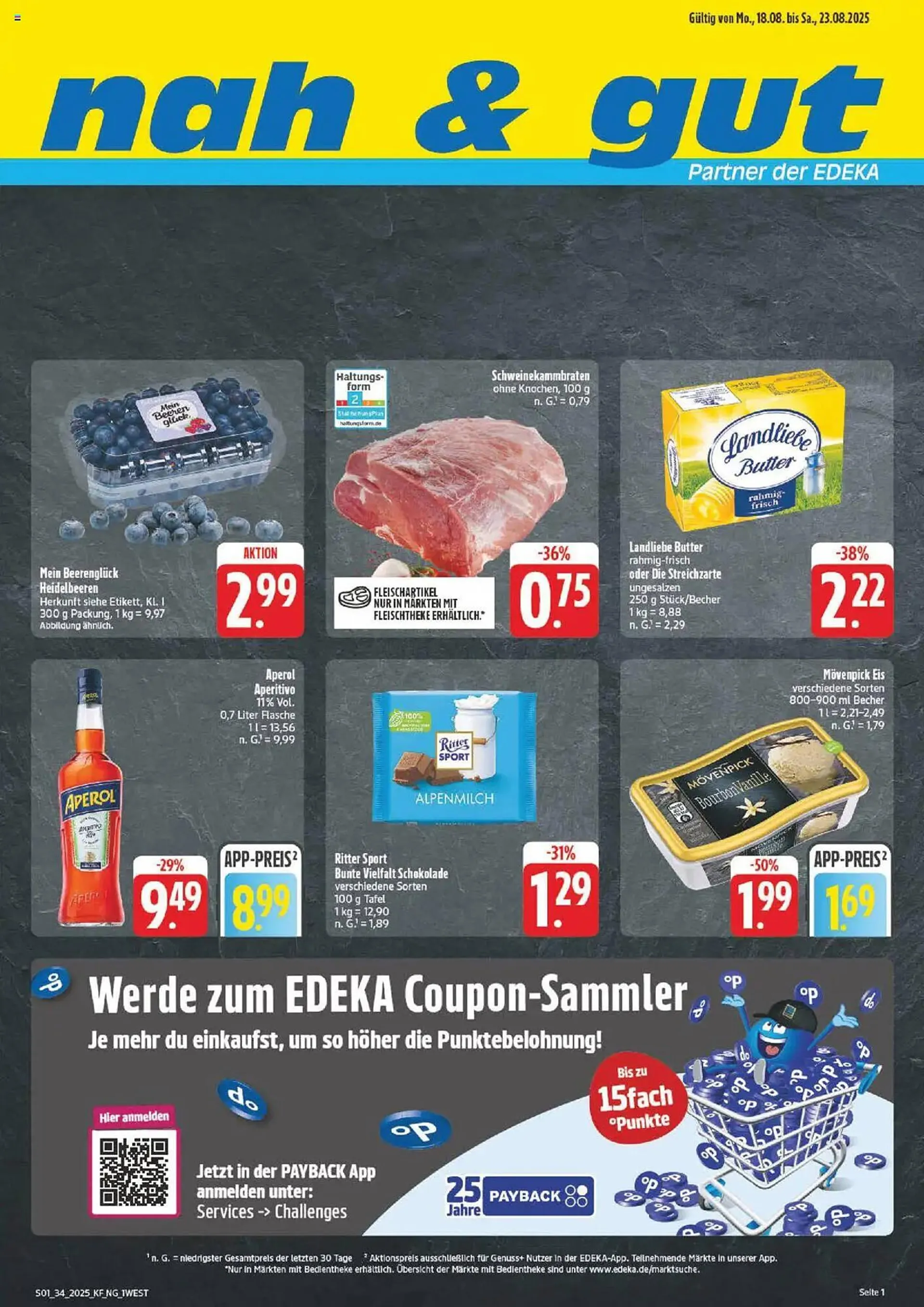 nah & gut Prospekt von 18. August bis 23. August 2025 - Prospekt seite 1