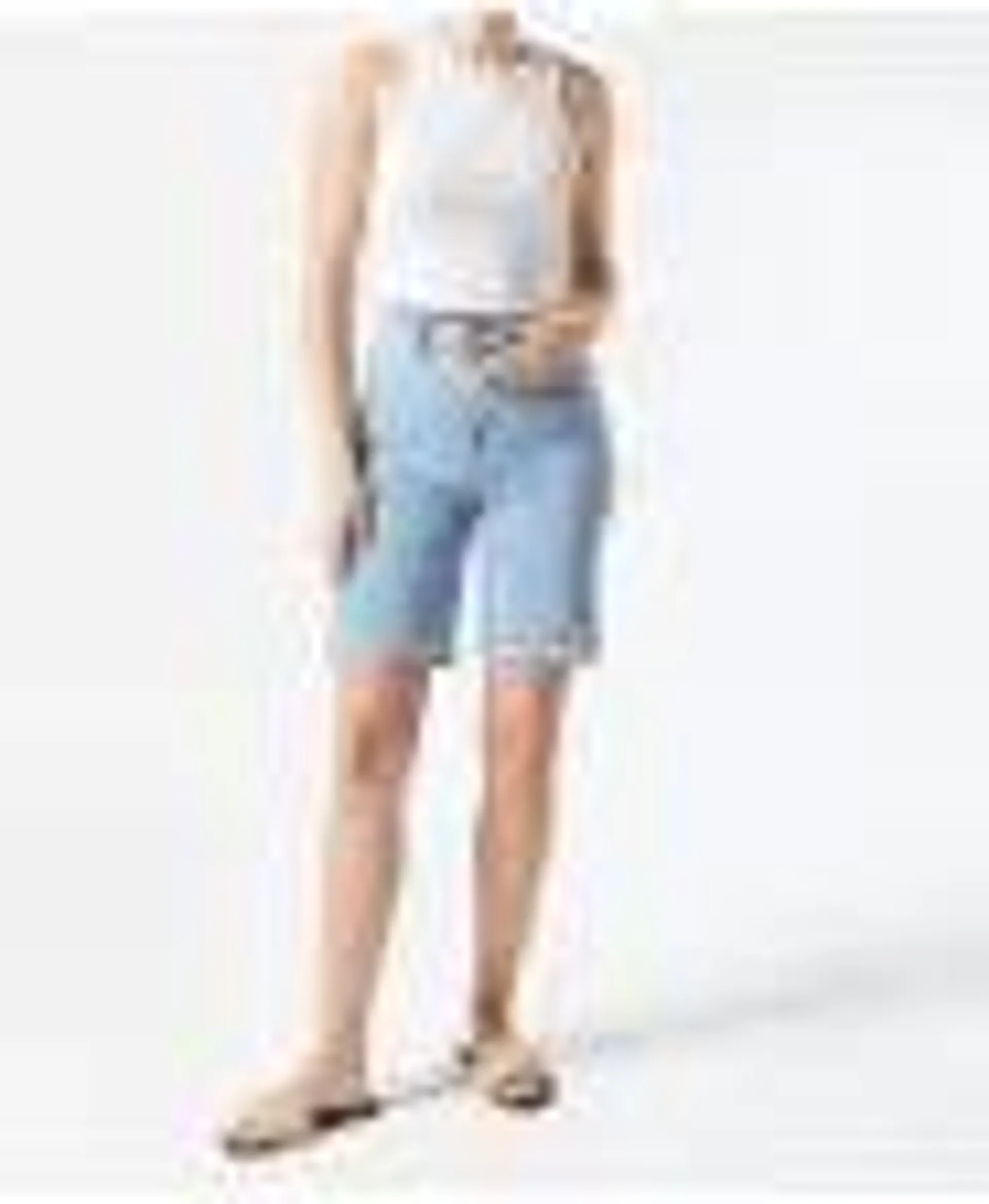 Jeans-Shorts High-waist Janina, Bermudalänge