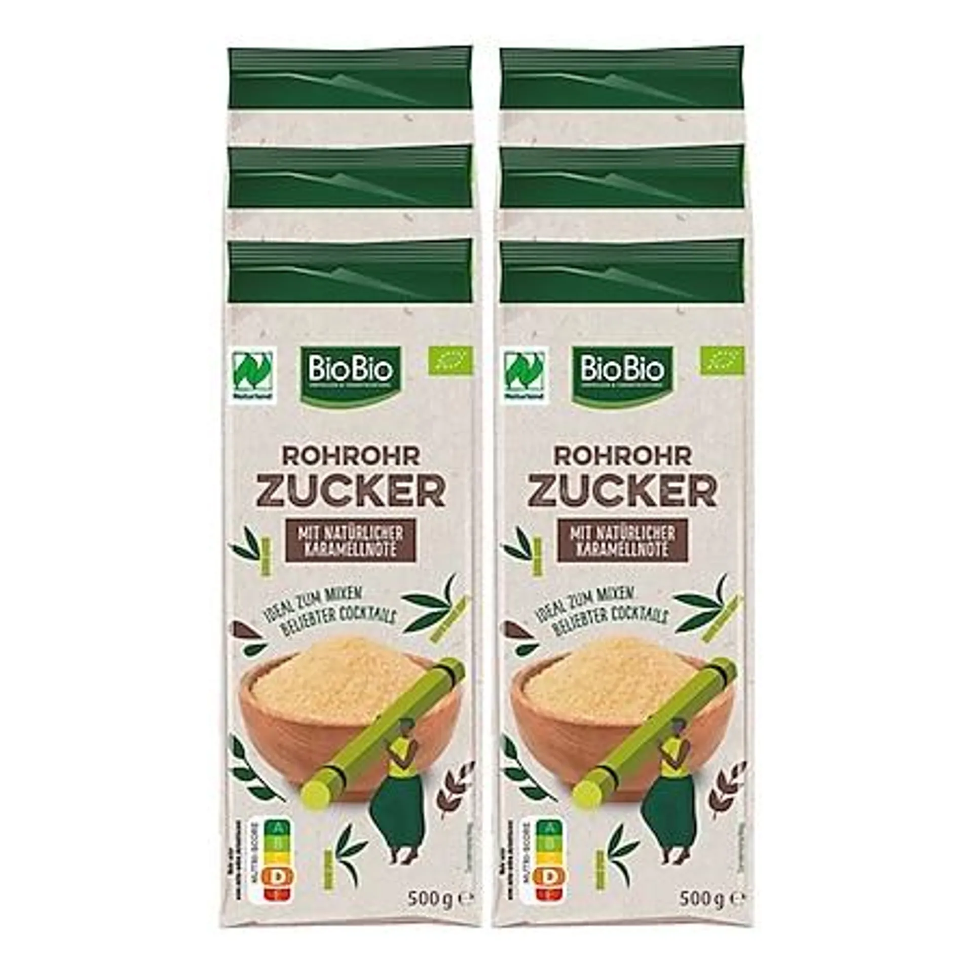 BioBio Rohrzucker 500 g, 6er Pack