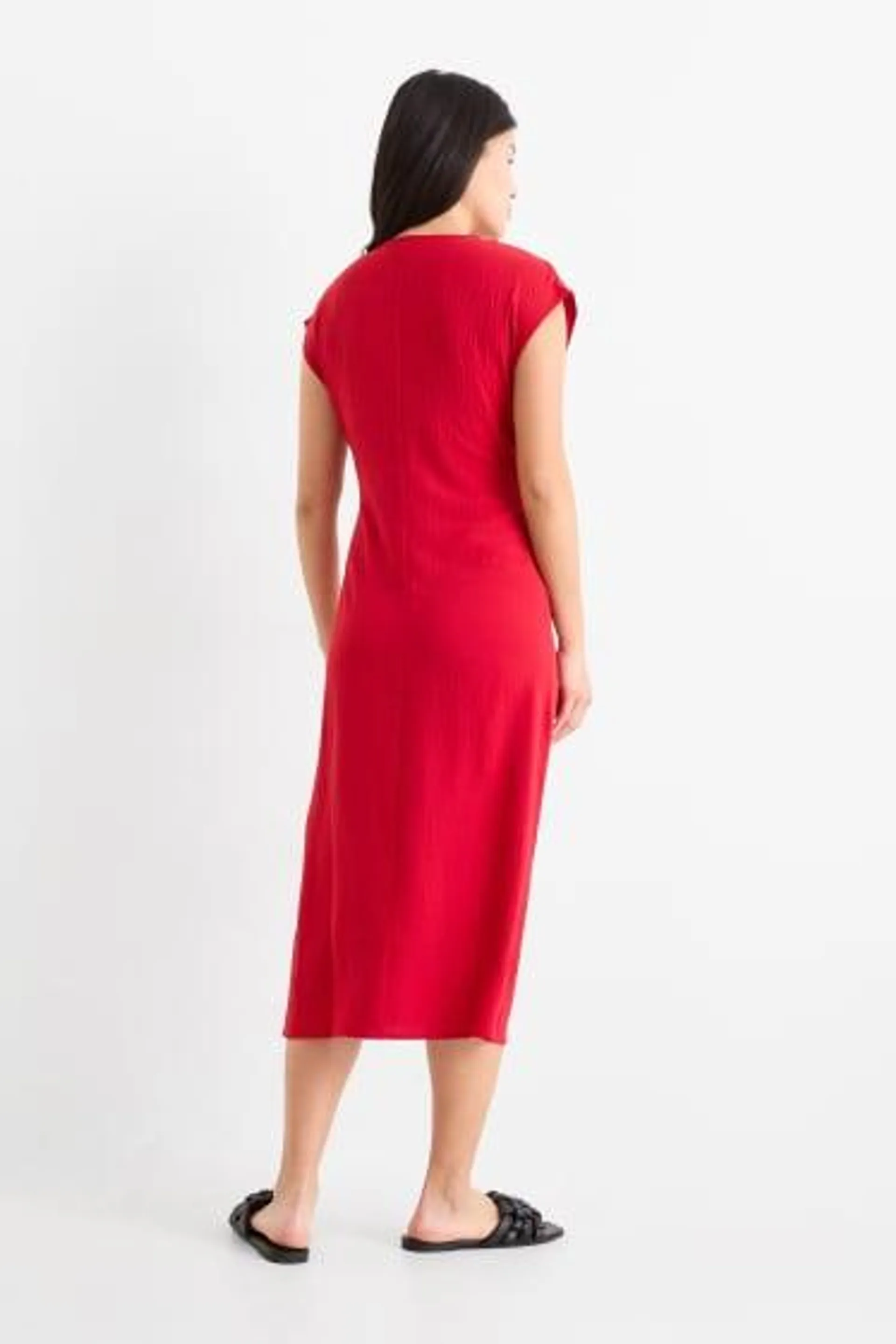 V-neck bodycon dress
