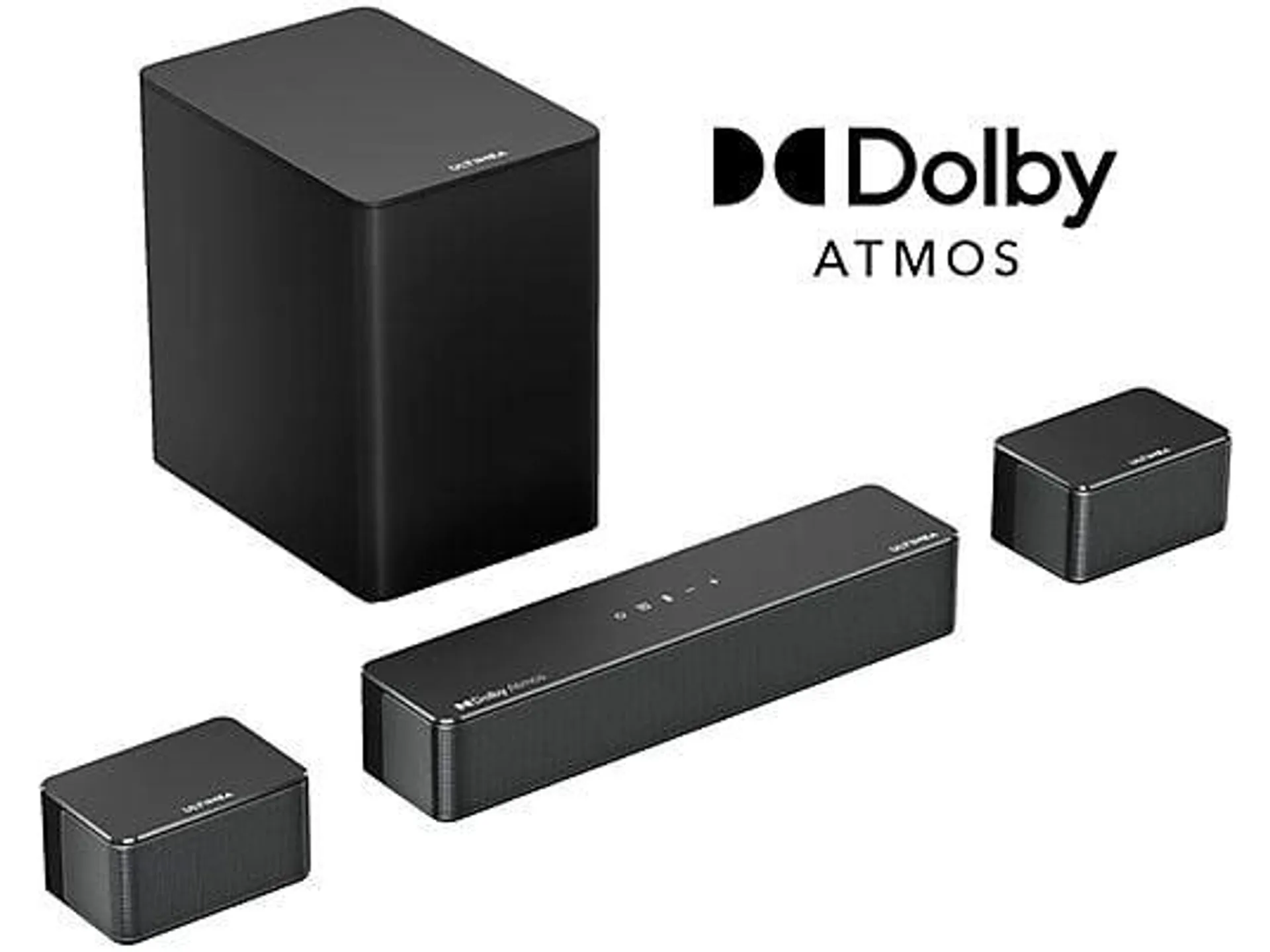 ULTIMEA Poseidon D60-410W 5.1 Soundbar mit Dolby Atmos und Kabelloser Subwoofer, Soundbar, Schwarz