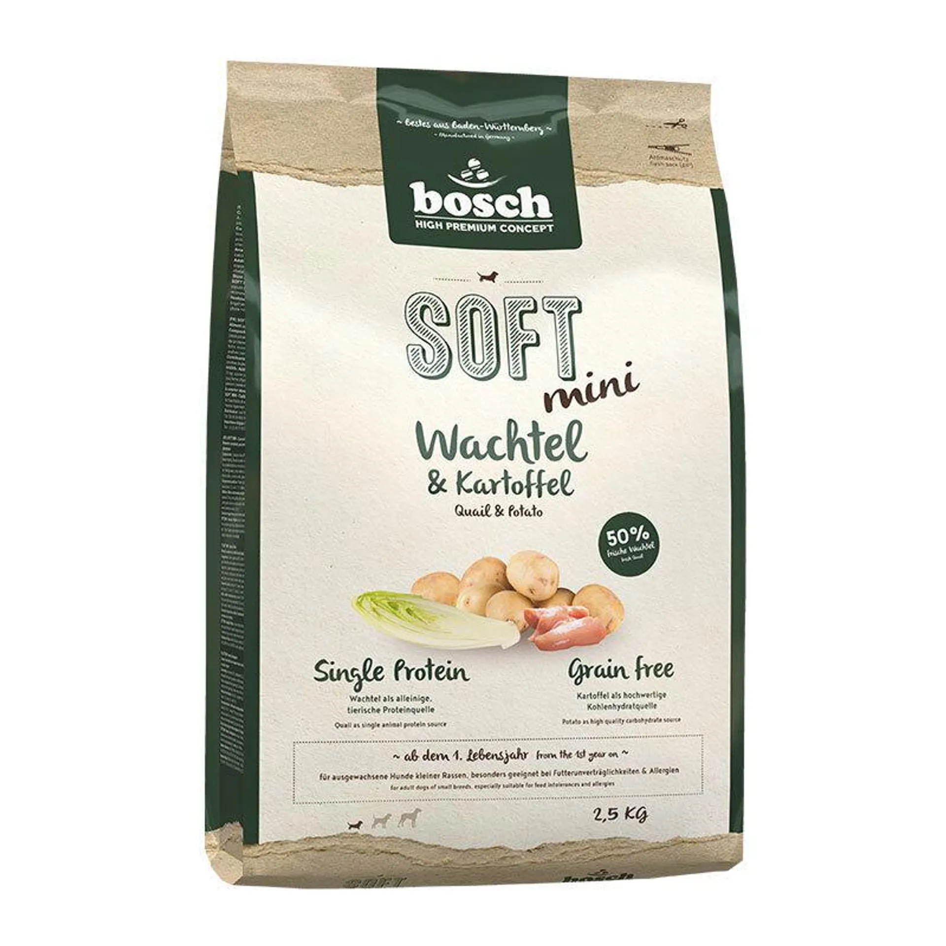 bosch Soft Mini Wachtel & Kartoffel 2,5 kg