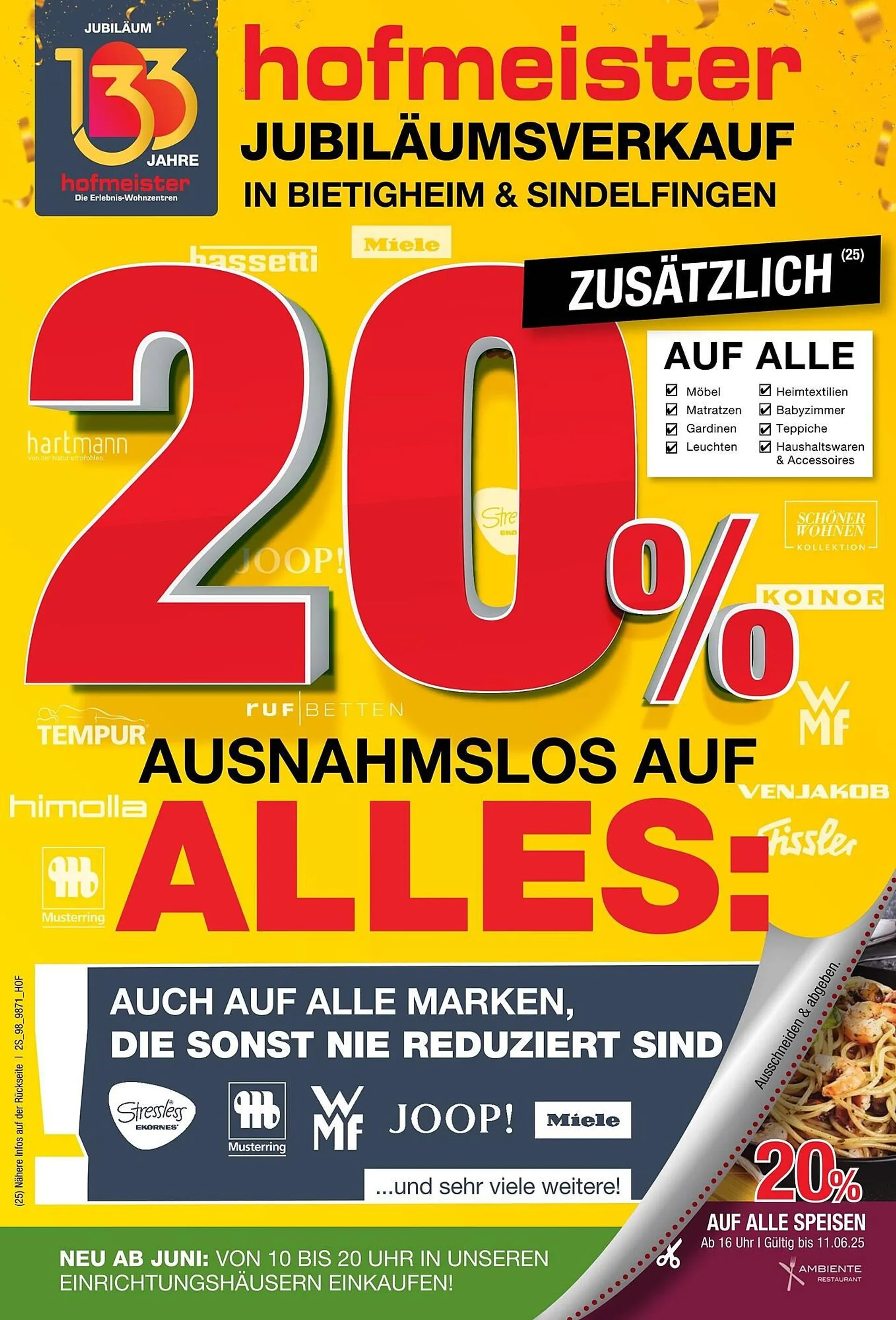 Hofmeister Prospekt von 21. Mai bis 31. Mai 2025 - Prospekt seite 1