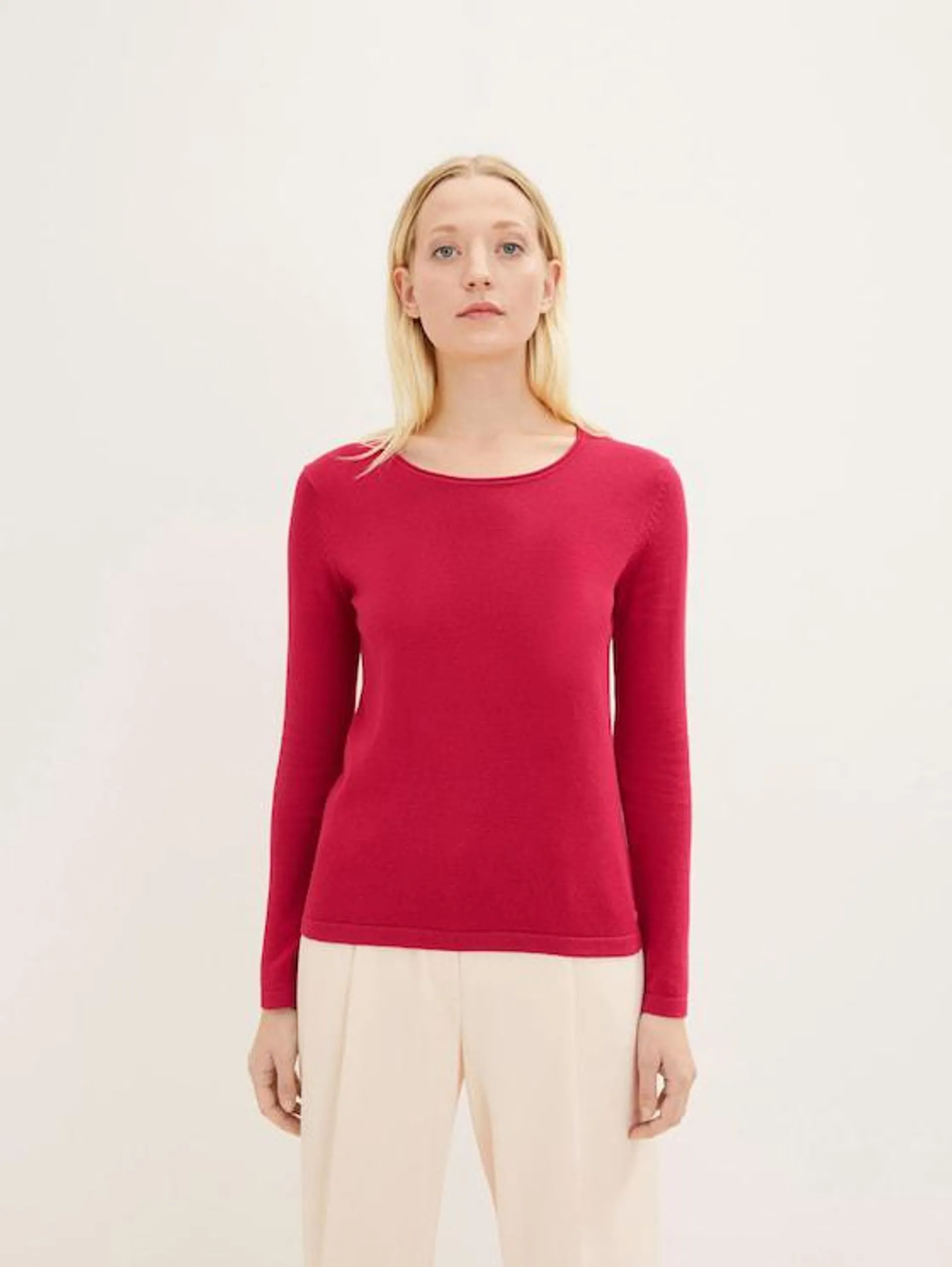 Knitted cotton sweater