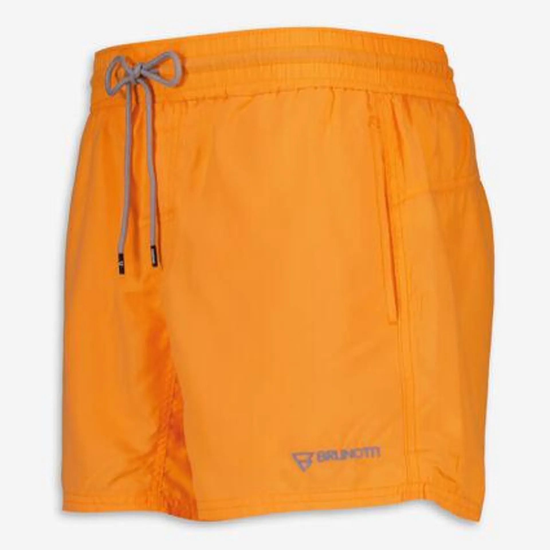 Orangefarbene Badeshorts mit Kordelzug