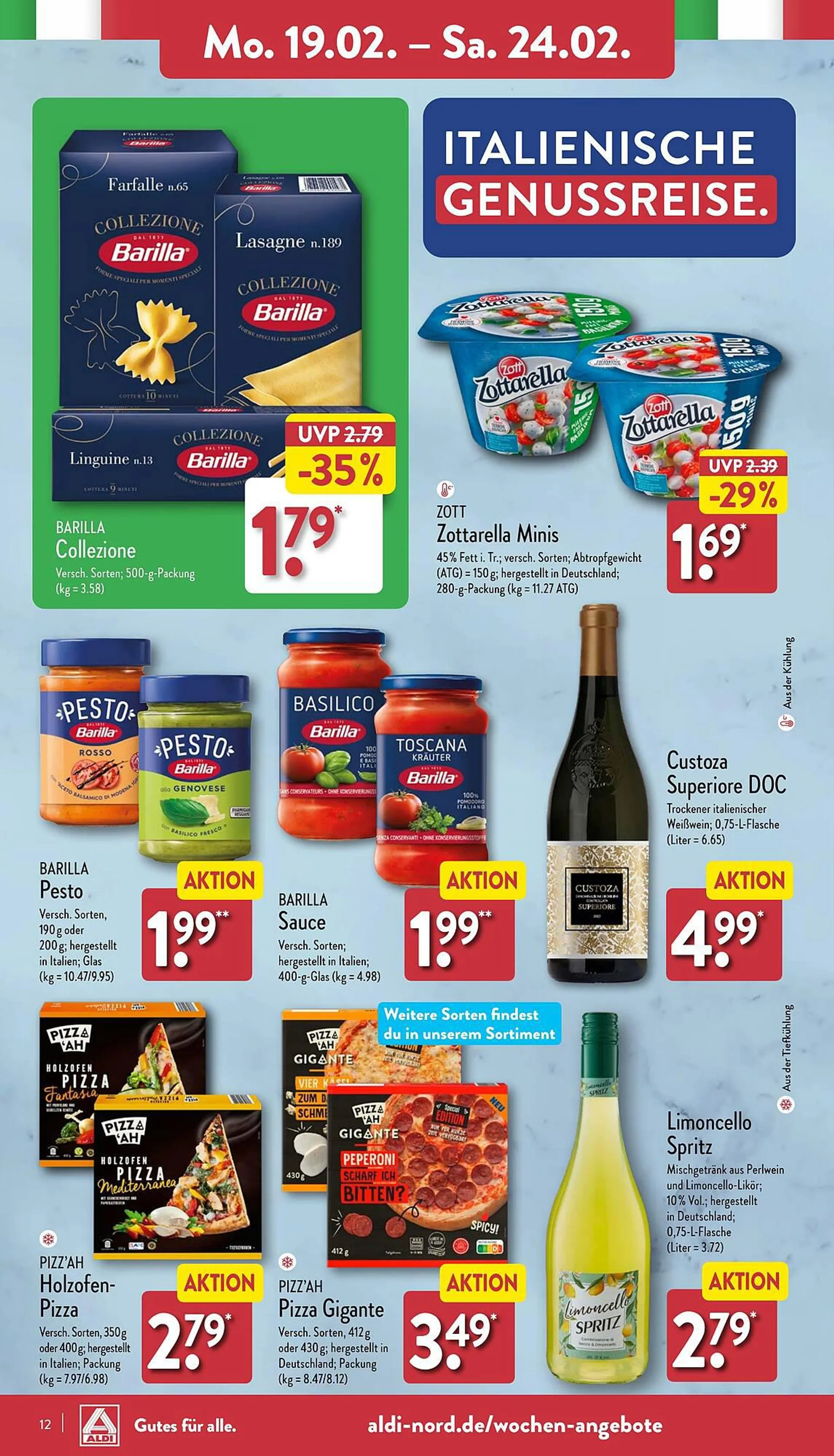 Aldi Nord Prospekt von 19. Februar bis 24. Februar 2024 - Prospekt seite 12