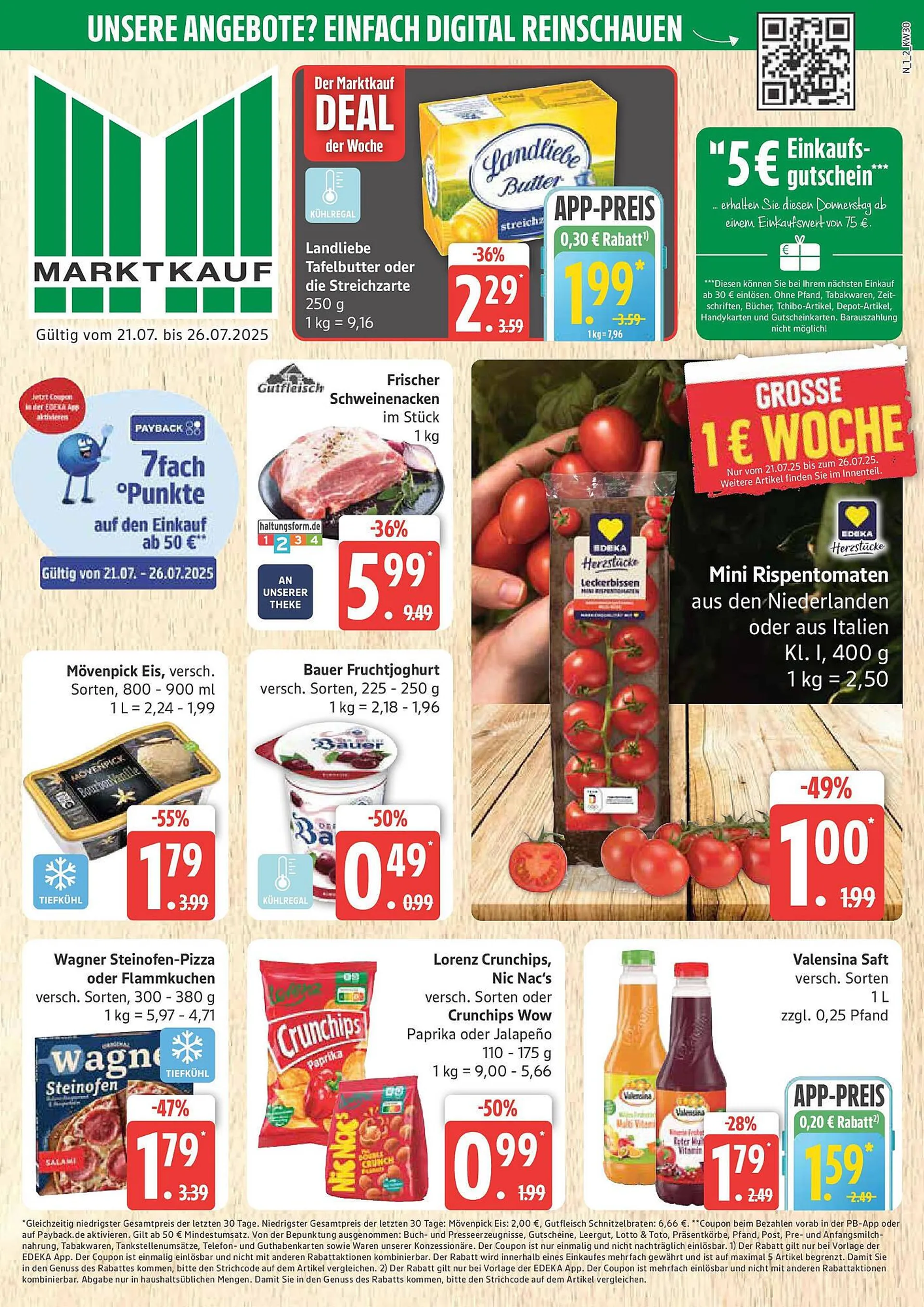 Marktkauf Prospekt von 20. Juli bis 26. Juli 2025 - Prospekt seite 1