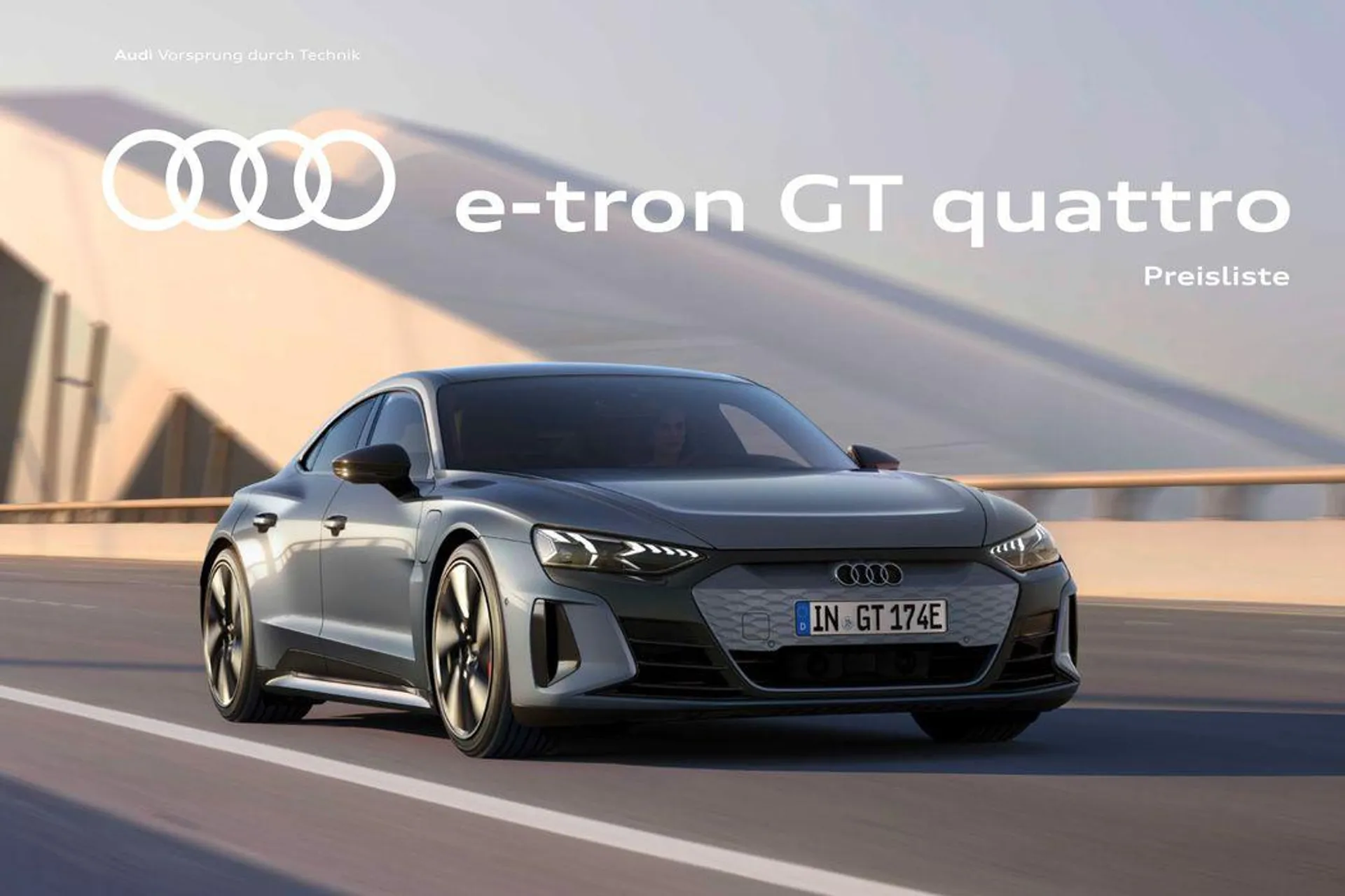 Audi e-tron GT quattro von 17. August bis 17. August 2024 - Prospekt seite 1