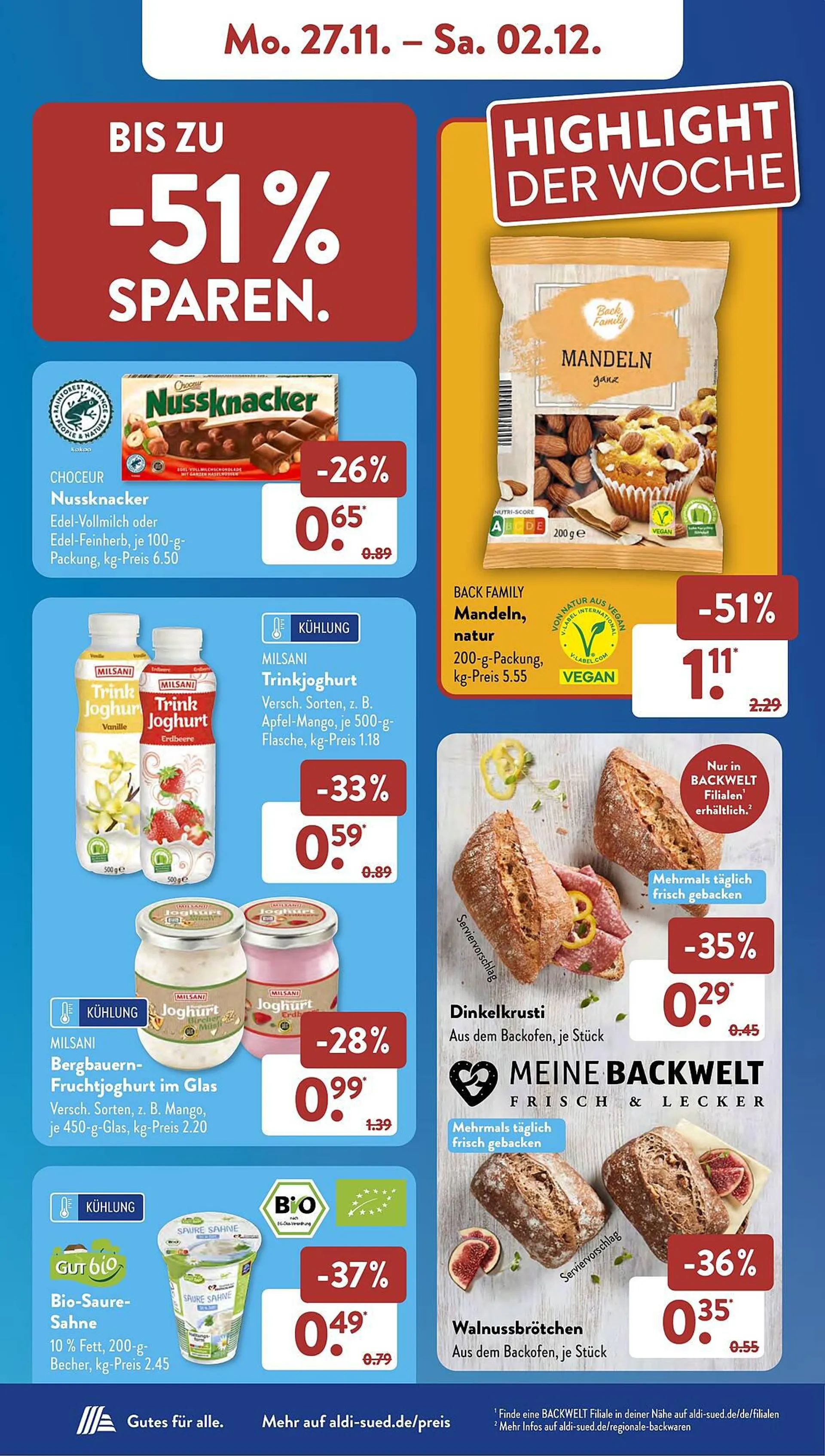 Aldi Süd Food Prospekt von 27. November bis 2. Dezember 2023 - Prospekt seite 11