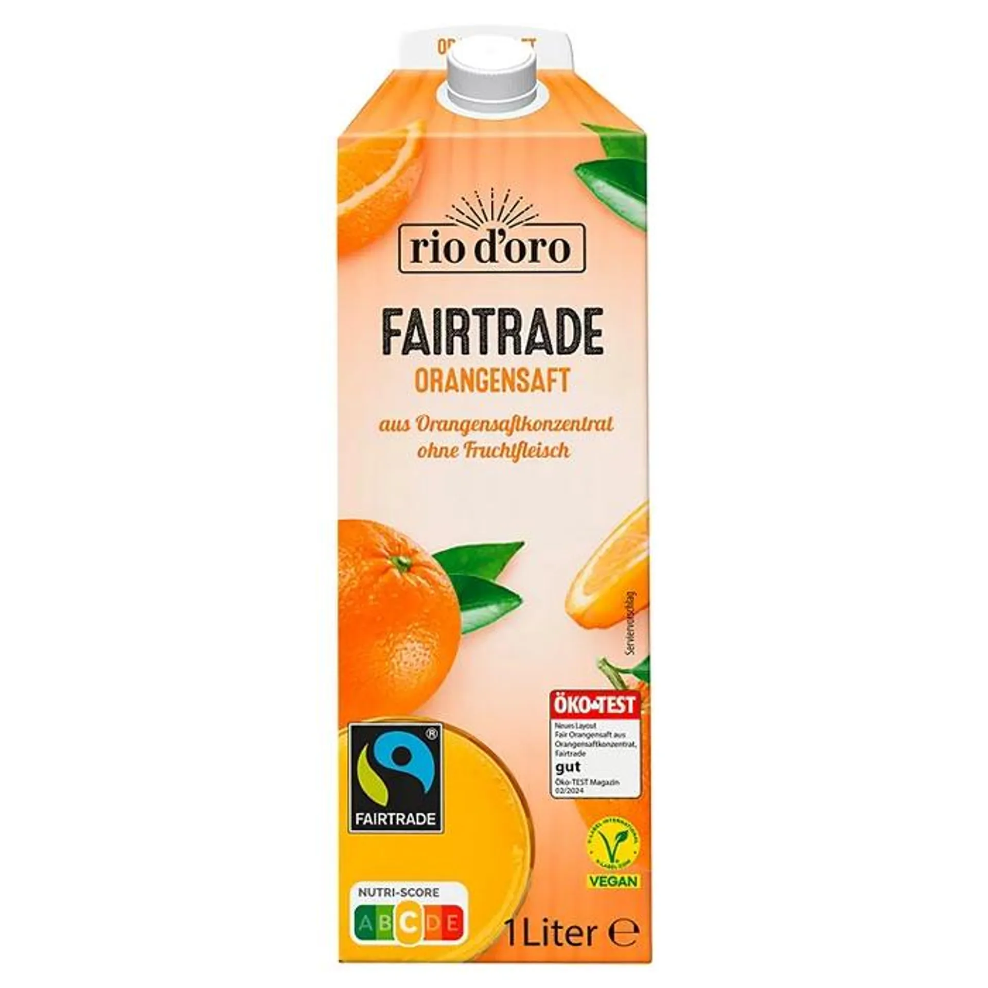 RIO D´ORO Fairtrade Saft / Nektar 1 l, Orange