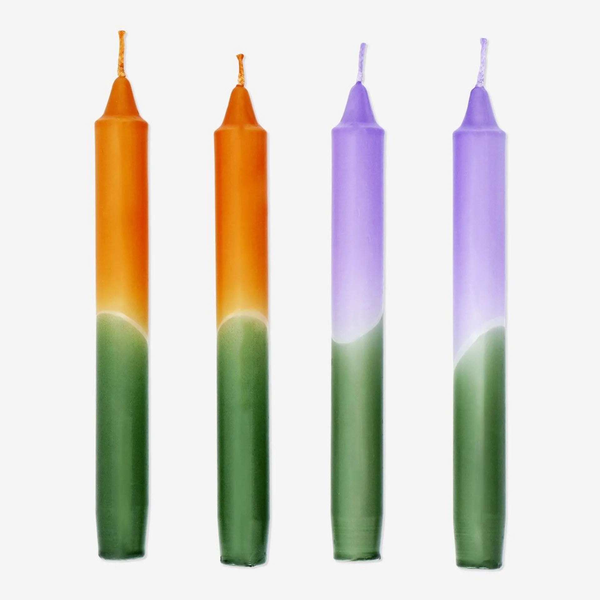 Multi-Coloured Candles - 4 pcs